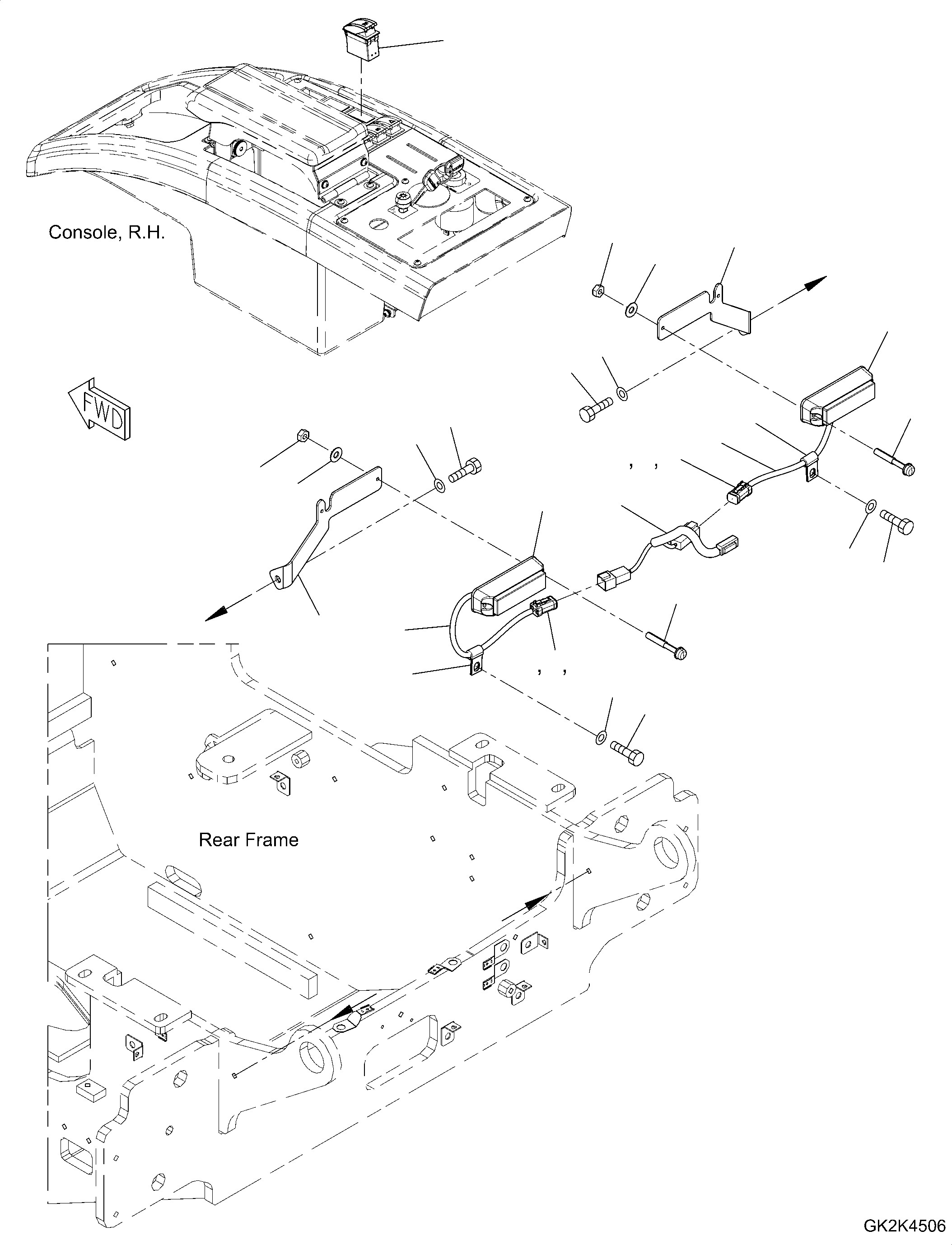 Bracket, Flashlight 42T-06-59110 KOMATSU
