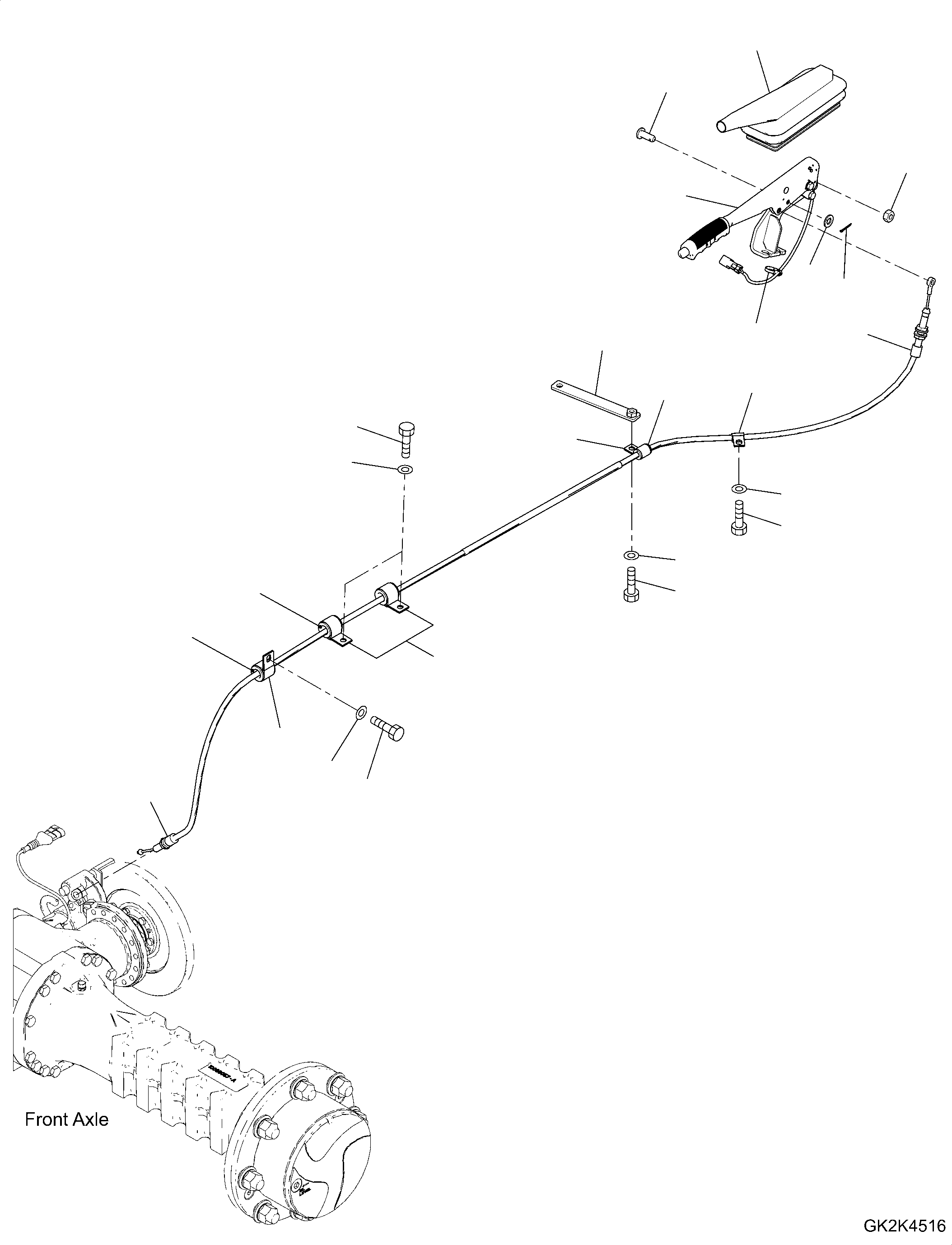 Cable, Handbrake 42T-22-51130 KOMATSU