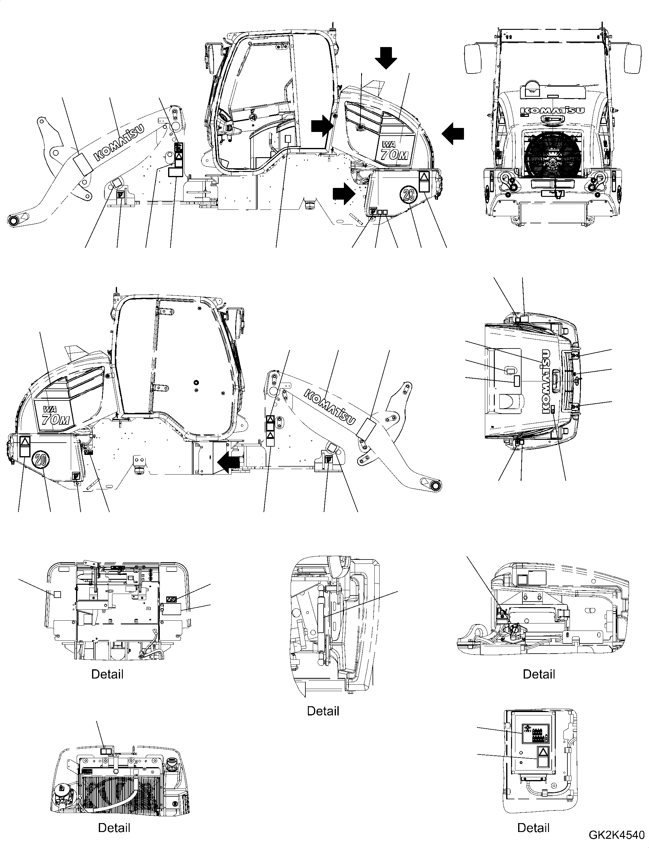 Sticker, Hood 42T-93-52120 KOMATSU