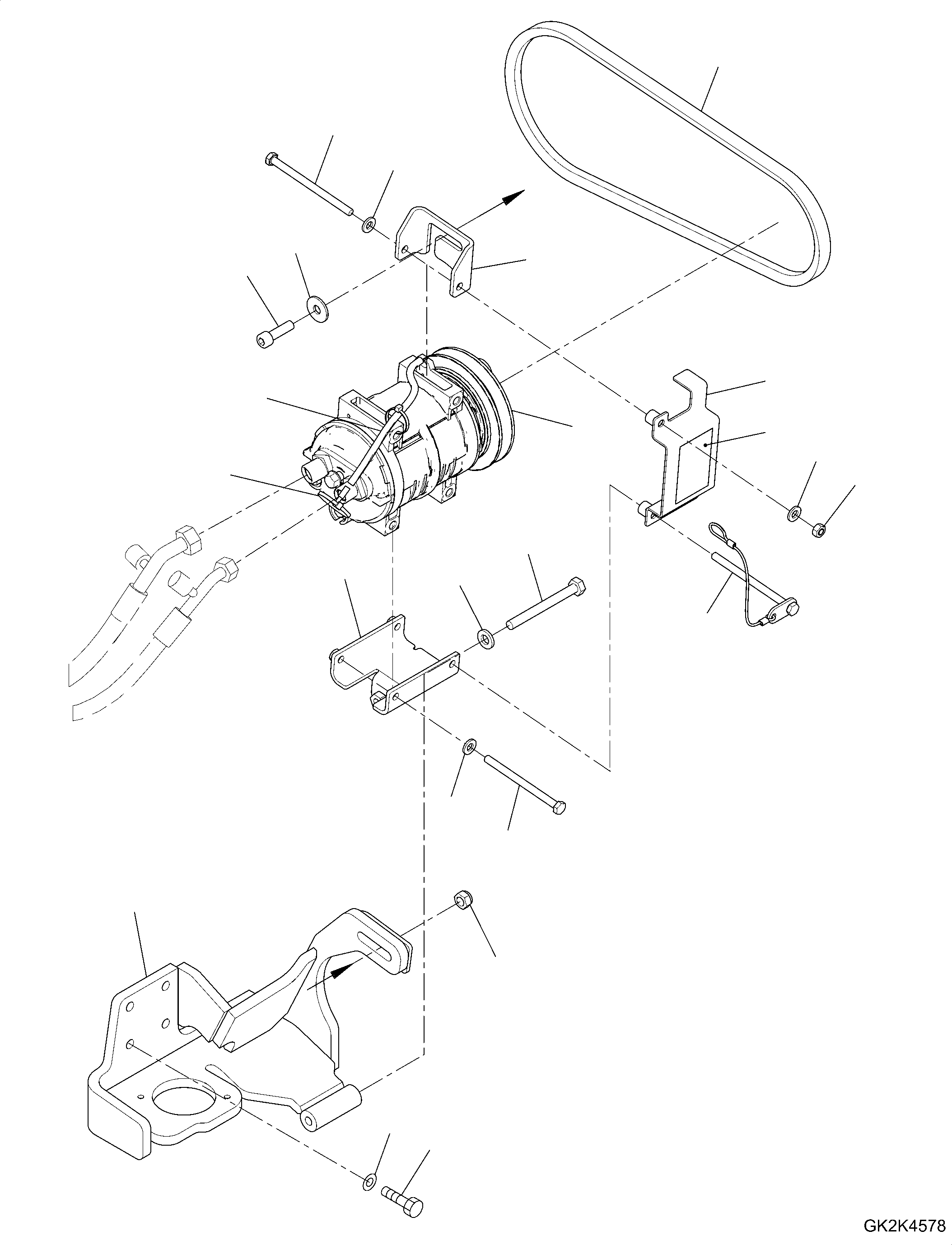 Клиновой ремень 42U-07-51220 KOMATSU