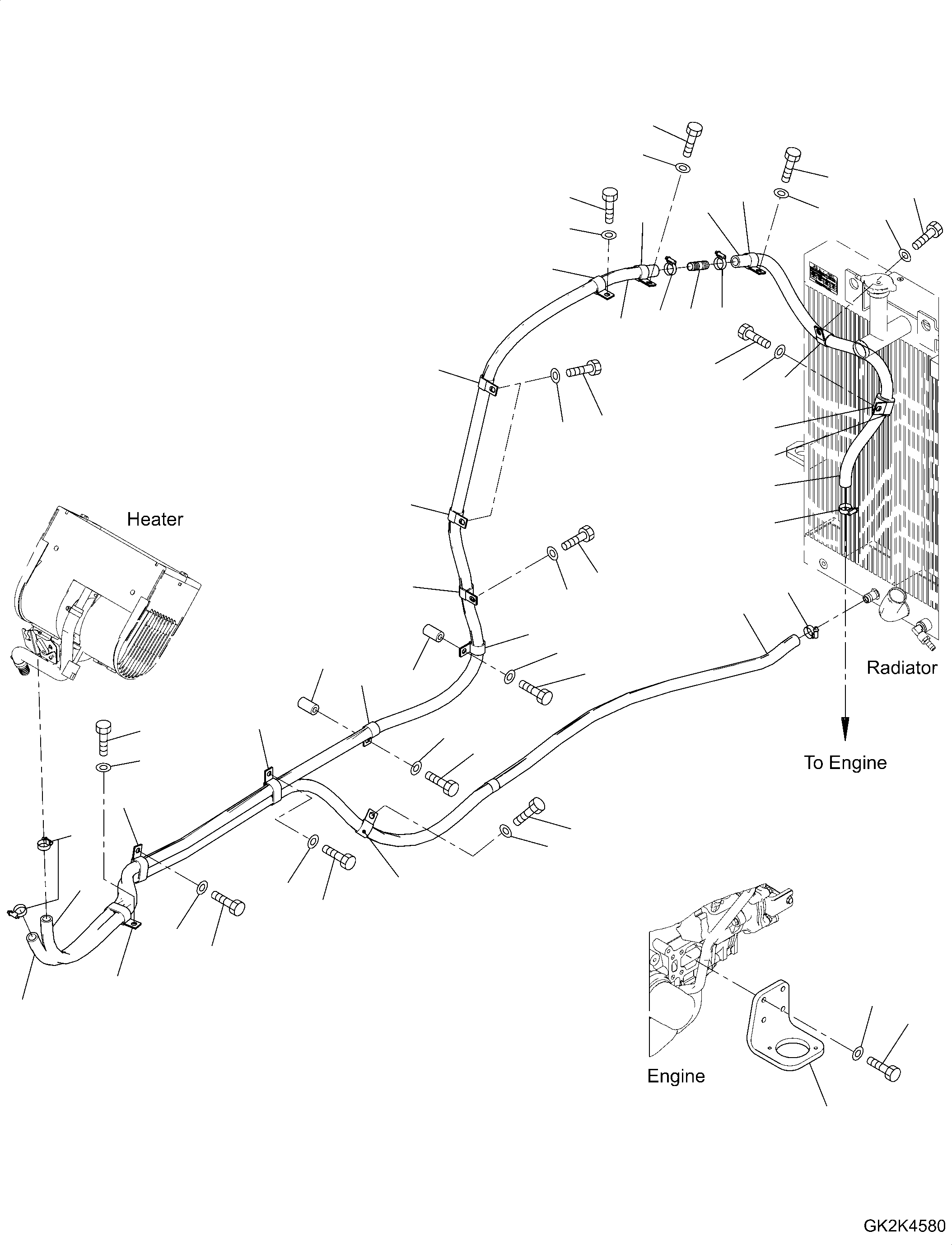 Шланг отопителя 42T-07-51142 KOMATSU