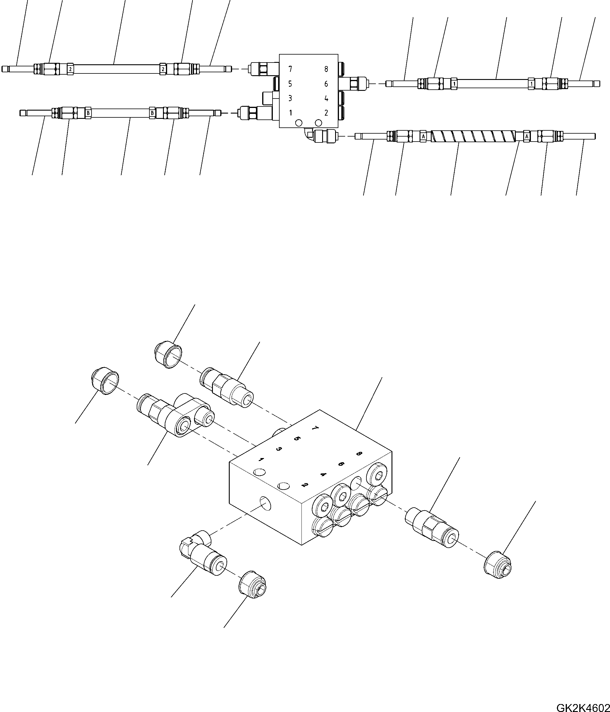 Трубка 07953-S000N KOMATSU