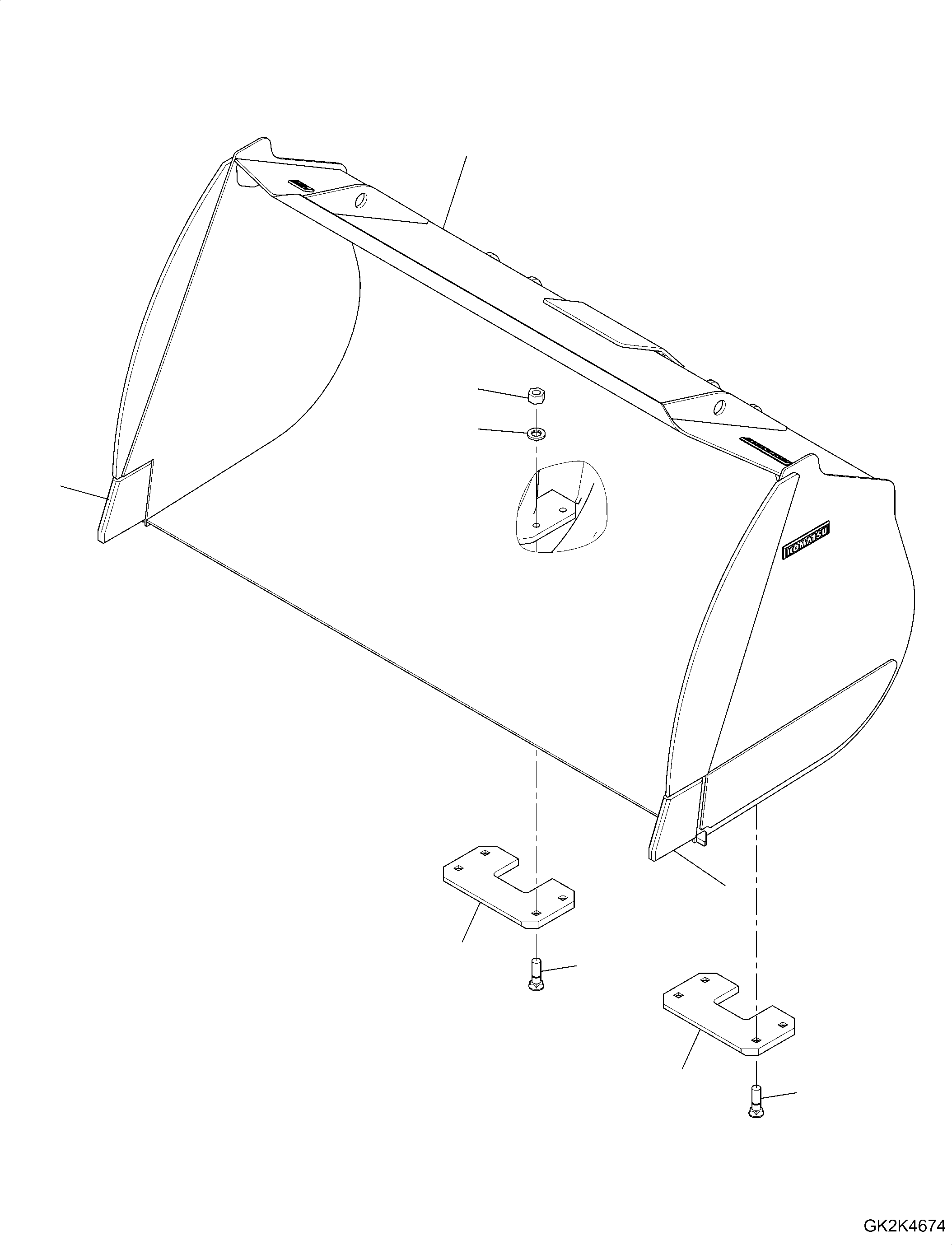 Bucket, 4,5m3 (Code: S04) 421-78-H2513 KOMATSU