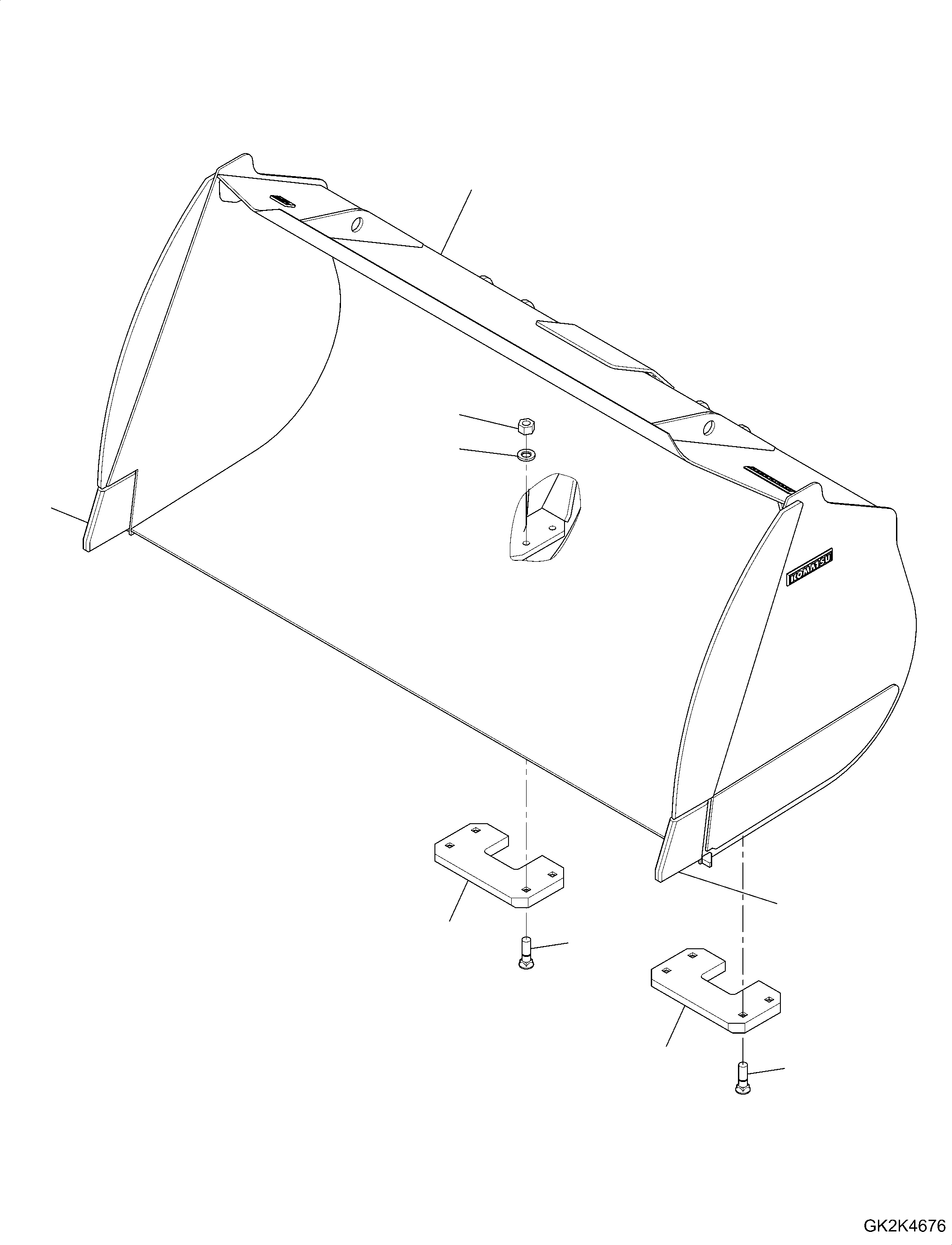 Bucket, 4,7m3 (Code: S07) 421-78-H2522 KOMATSU