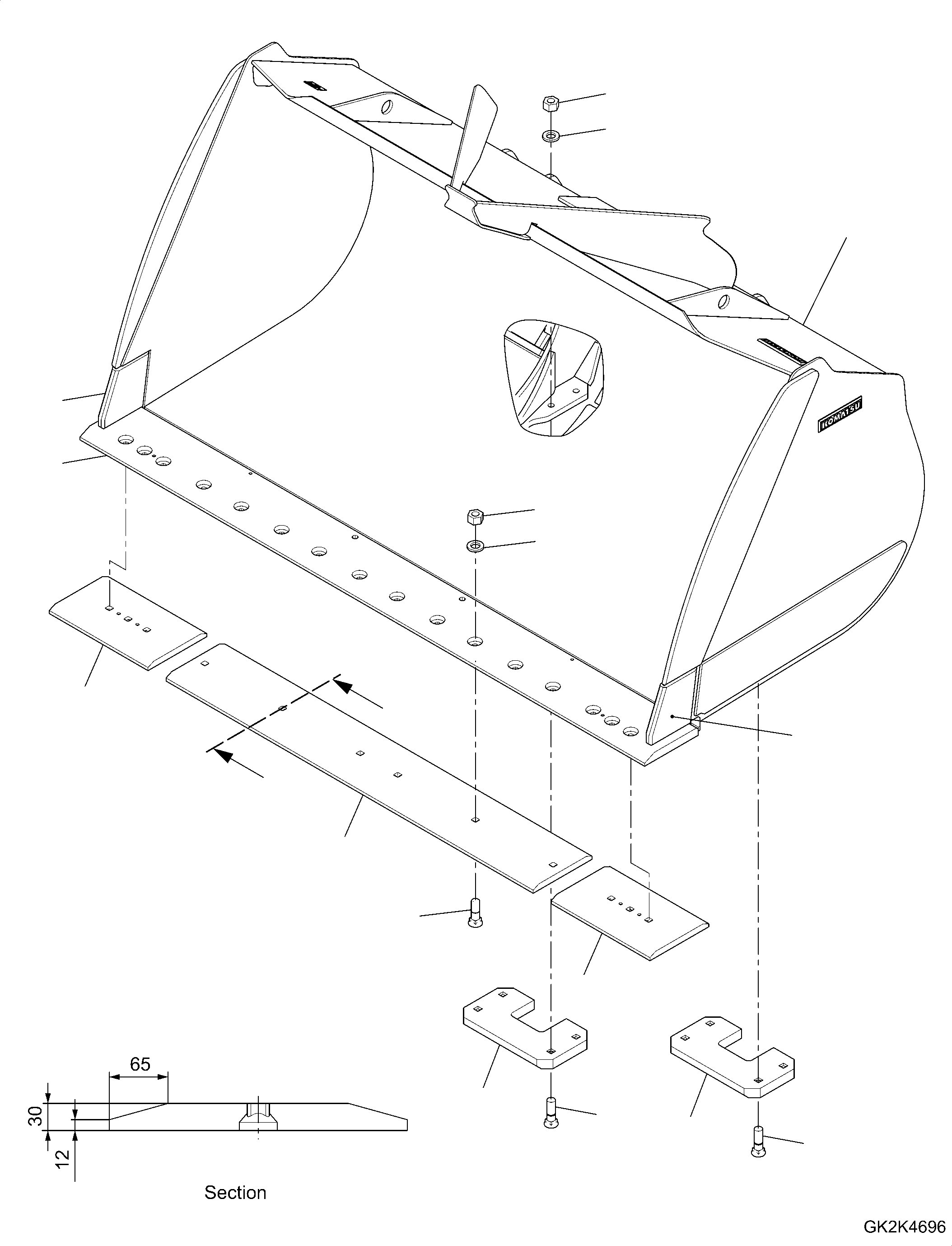 Bucket Assembly 421-78-H2741 KOMATSU