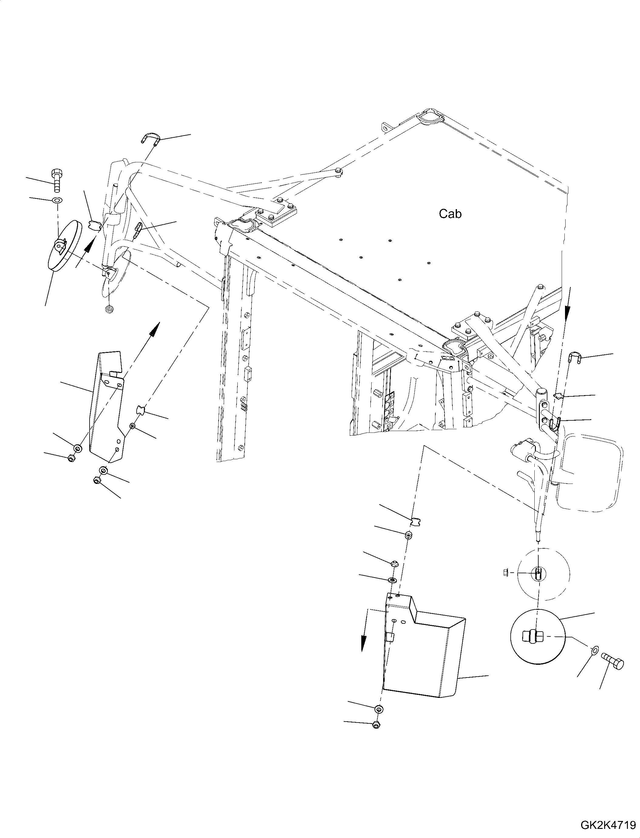 Cover, Mirror R.H. 425-54-H6340 KOMATSU