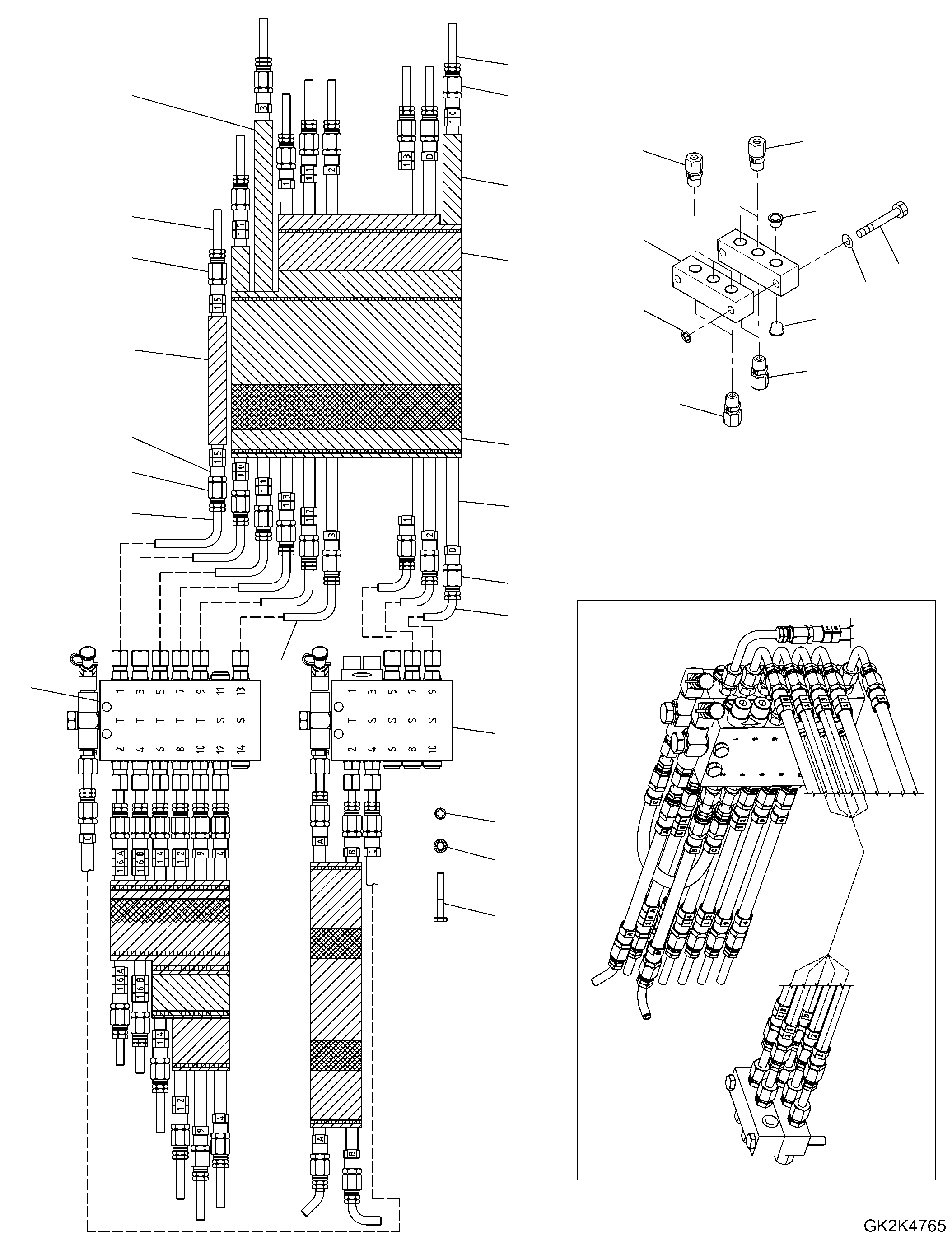 Block, Manifold 419-S97-H320 KOMATSU