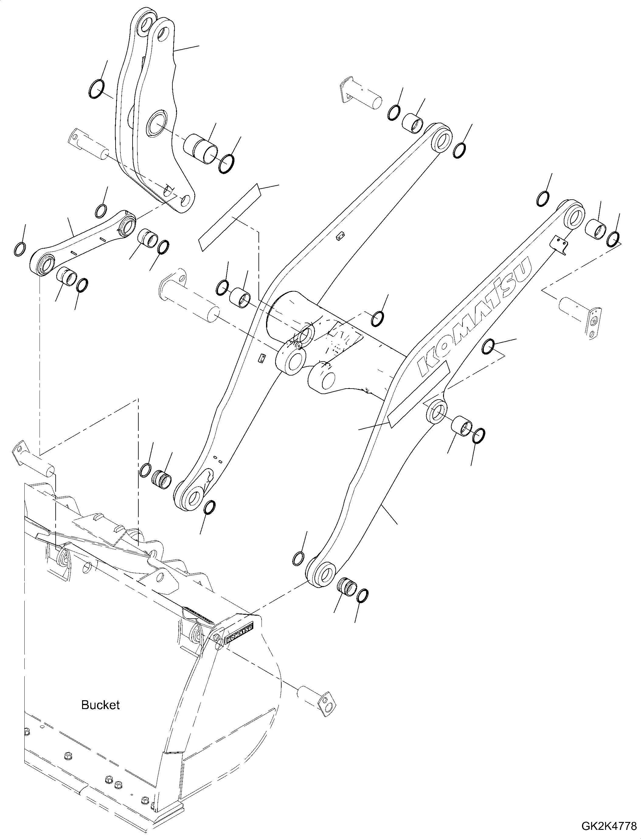 Bellcrank Assembly 419-70-H6221 KOMATSU