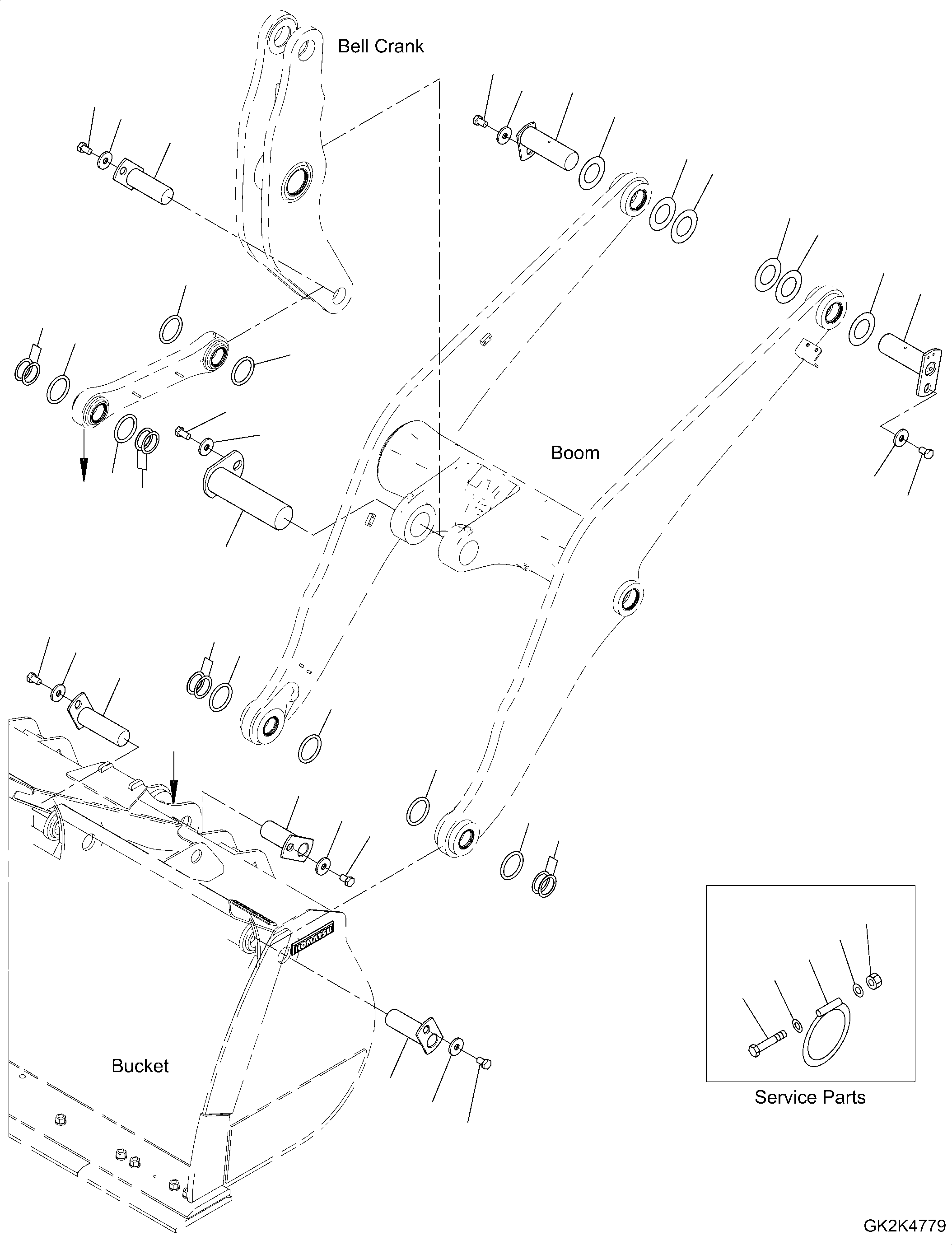 Палец 419-T80-5860 KOMATSU