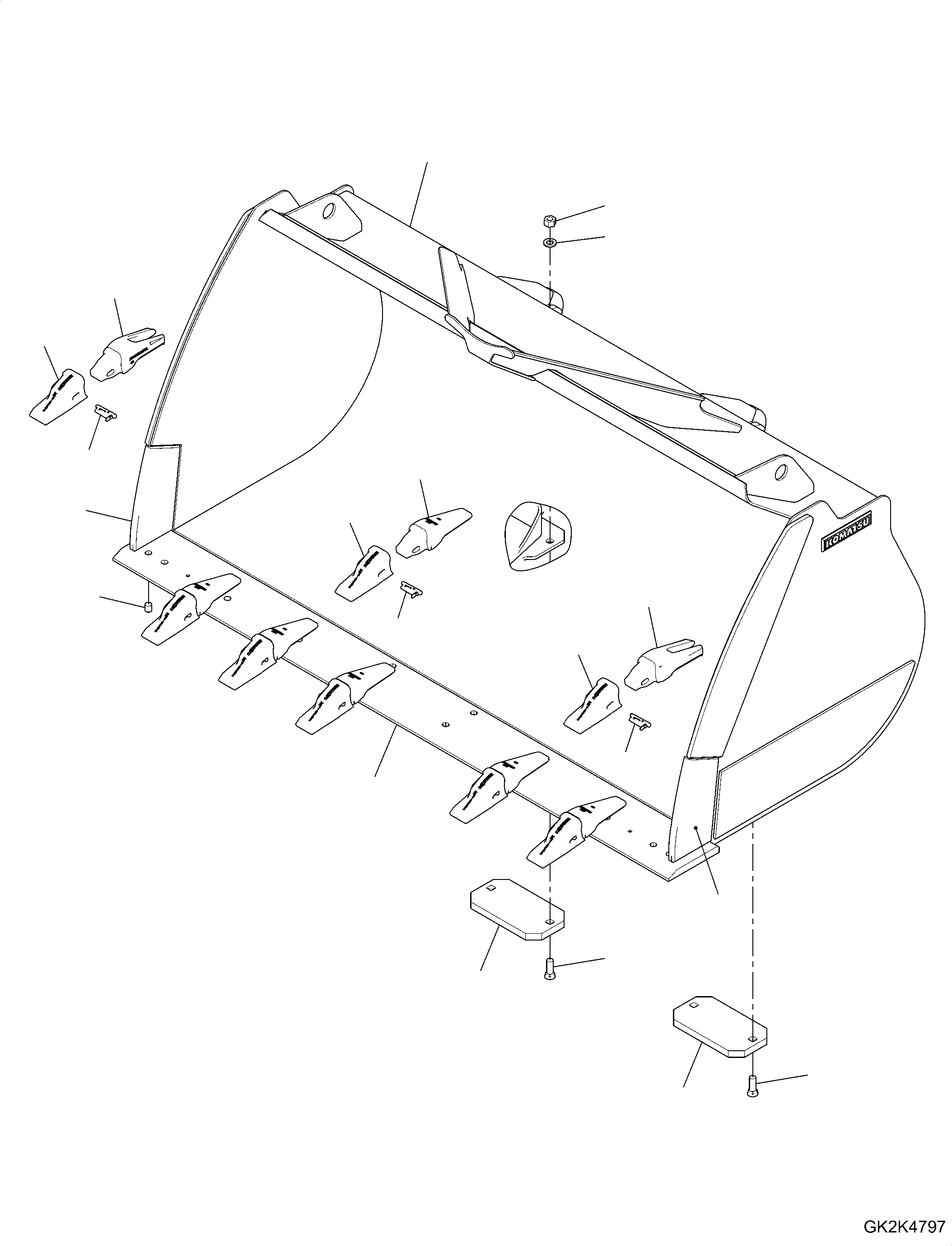 Bucket Assembly 419-74-H3740 KOMATSU