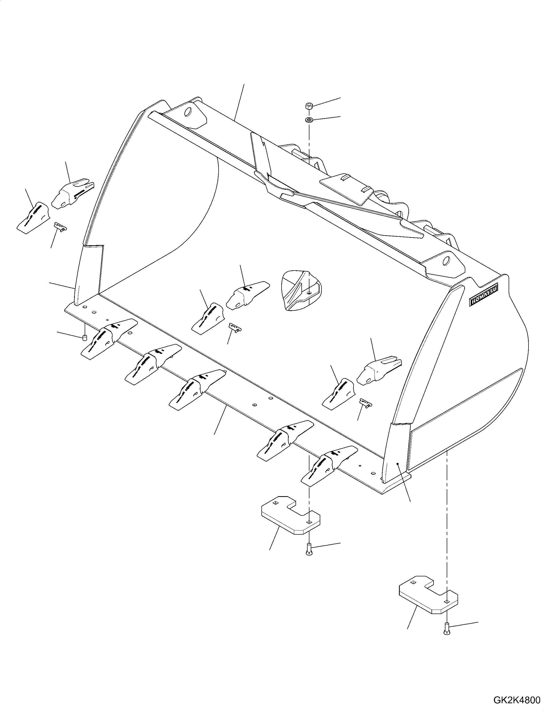 Bucket Assembly 419-74-H3780 KOMATSU