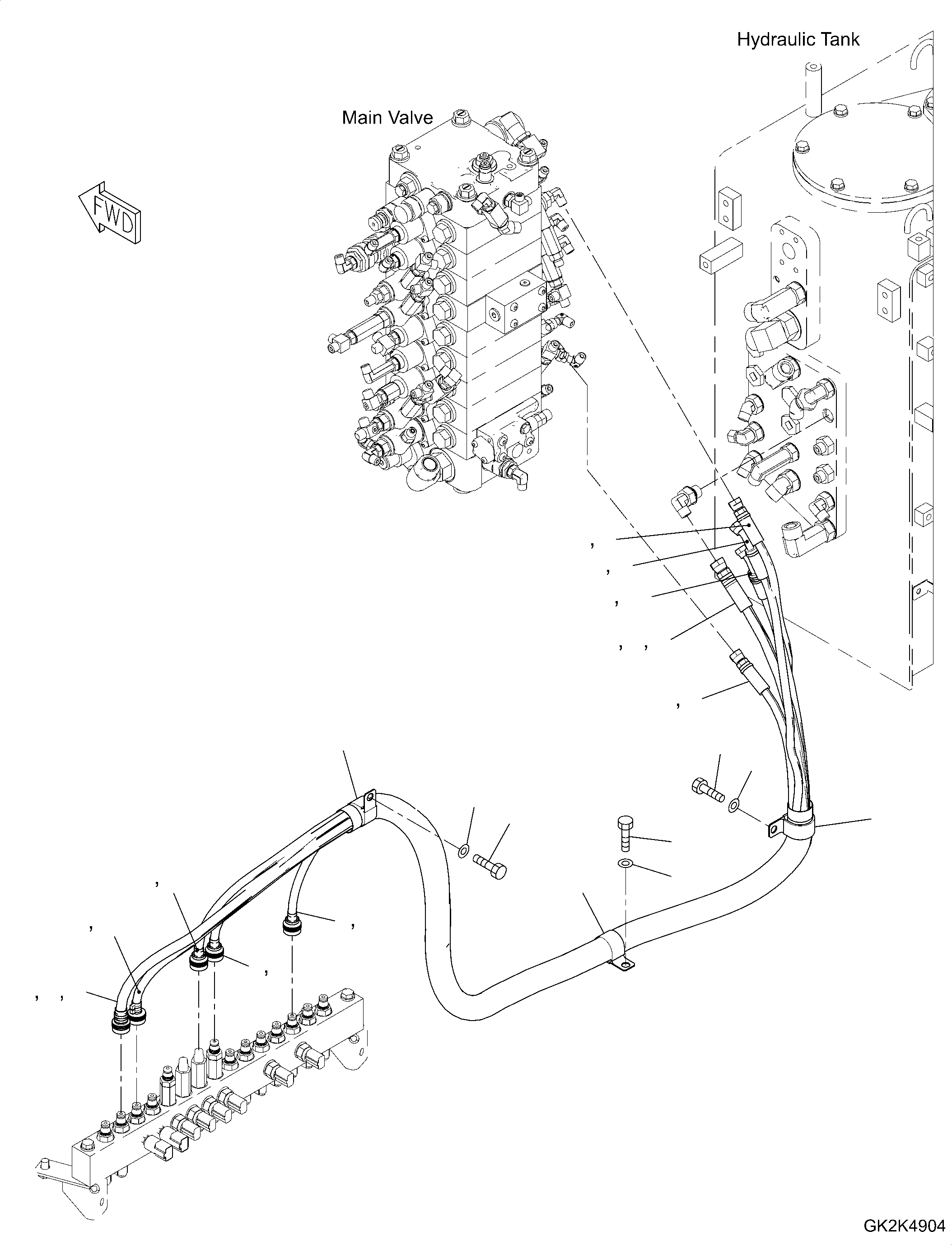 Piping Assembly, PPC 20E-62-71430 KOMATSU