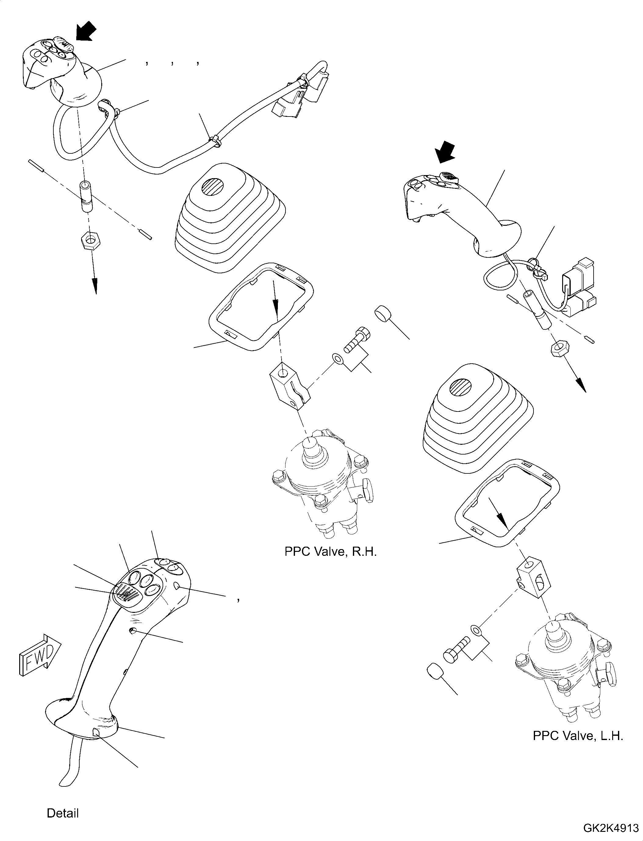 Lever Assembly, R.H. 20J-43-61231 KOMATSU