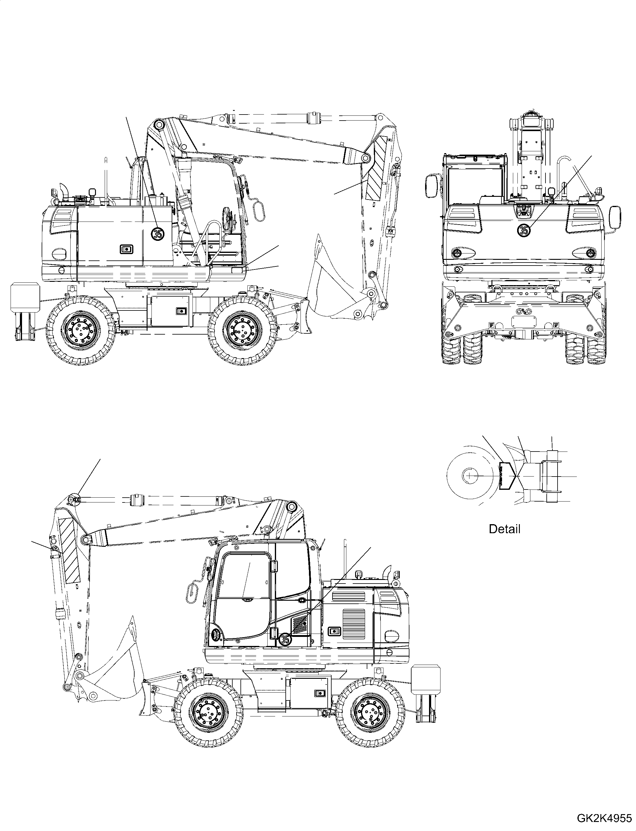 Decal, Speed Limiting, 35hm/h 42U-98-51110 KOMATSU