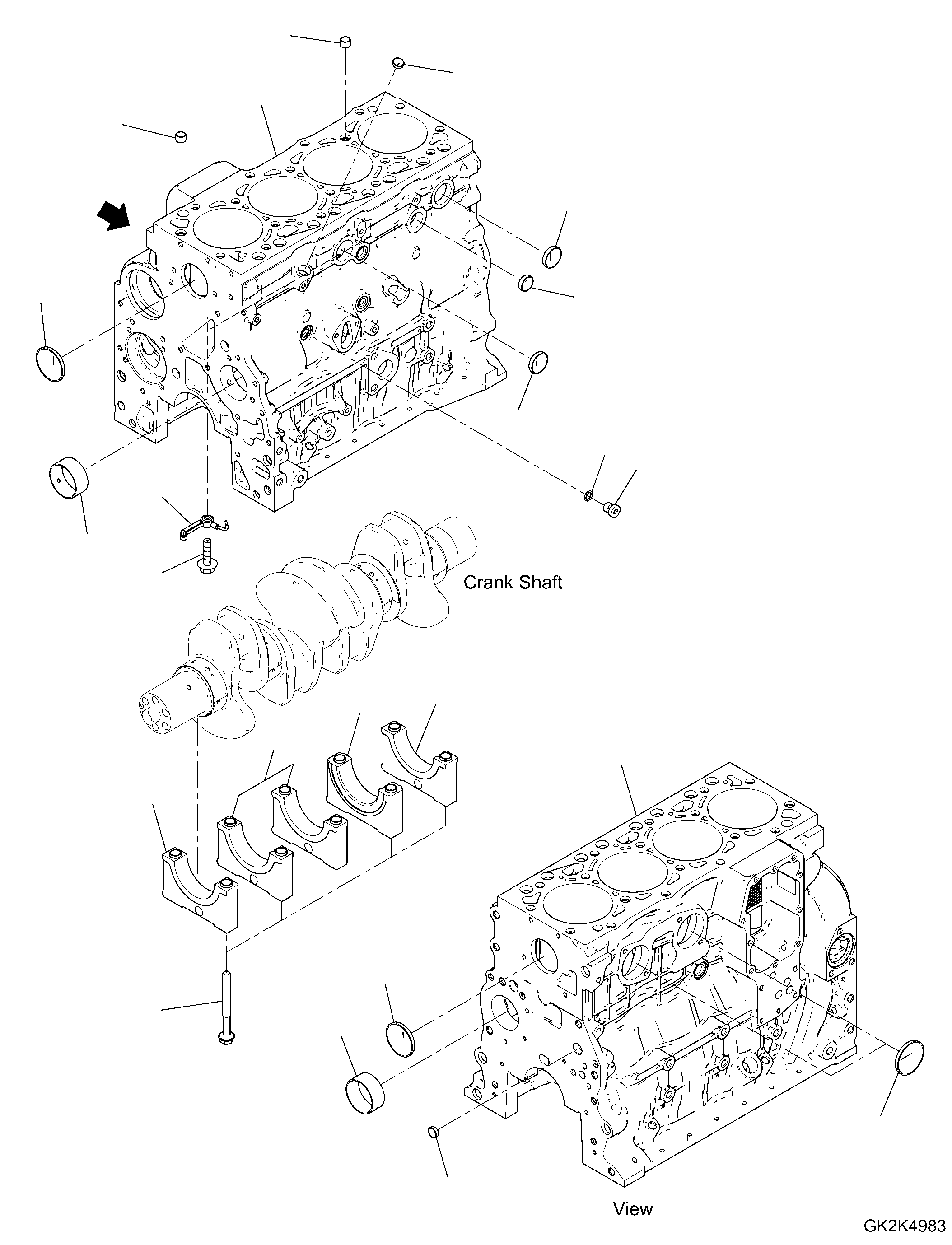 Блок цилиндров 6757-21-1010 KOMATSU