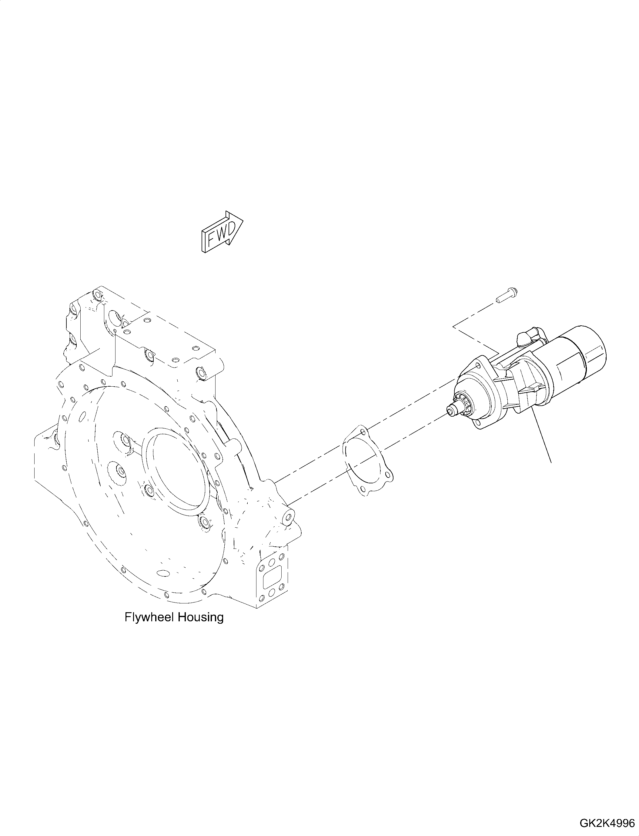 Motor, Starting CU5668643 KOMATSU