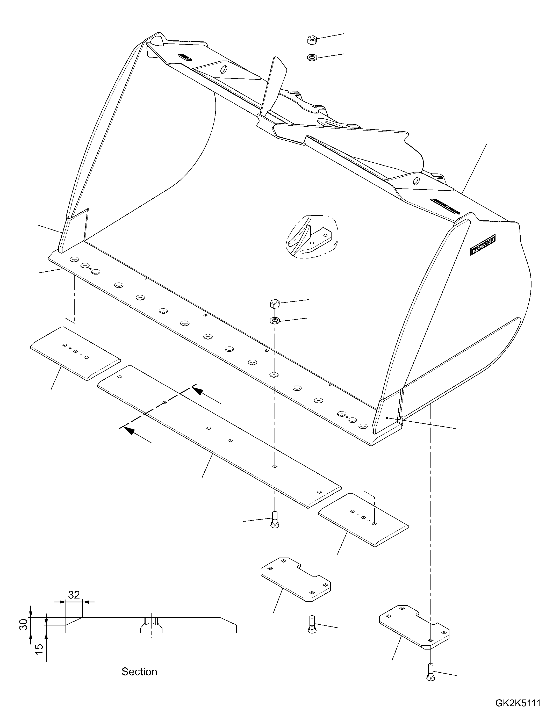 Bucket Assembly 421-79-H2720 KOMATSU