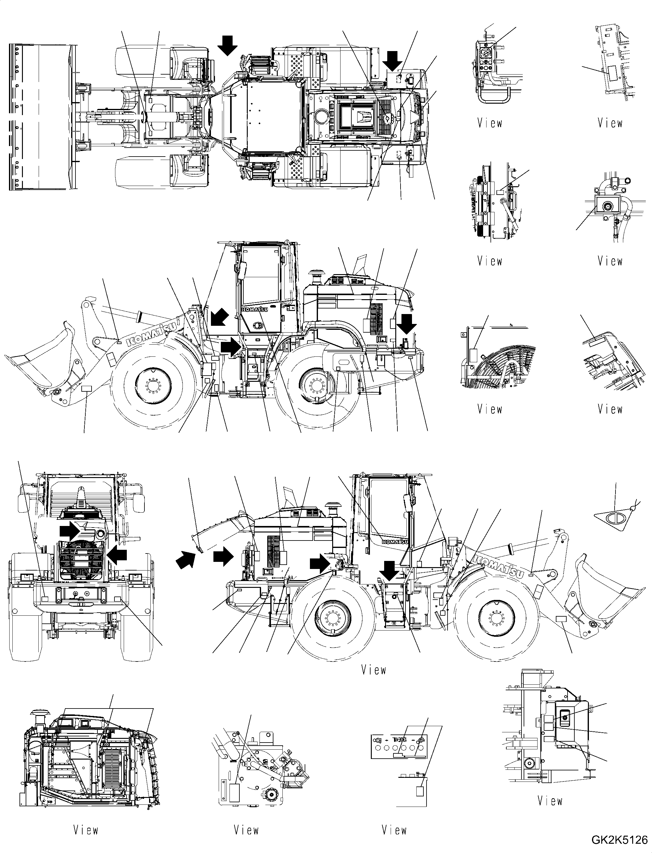Табличка предупреждающая «Высокая температура» 09653-B0641 KOMATSU
