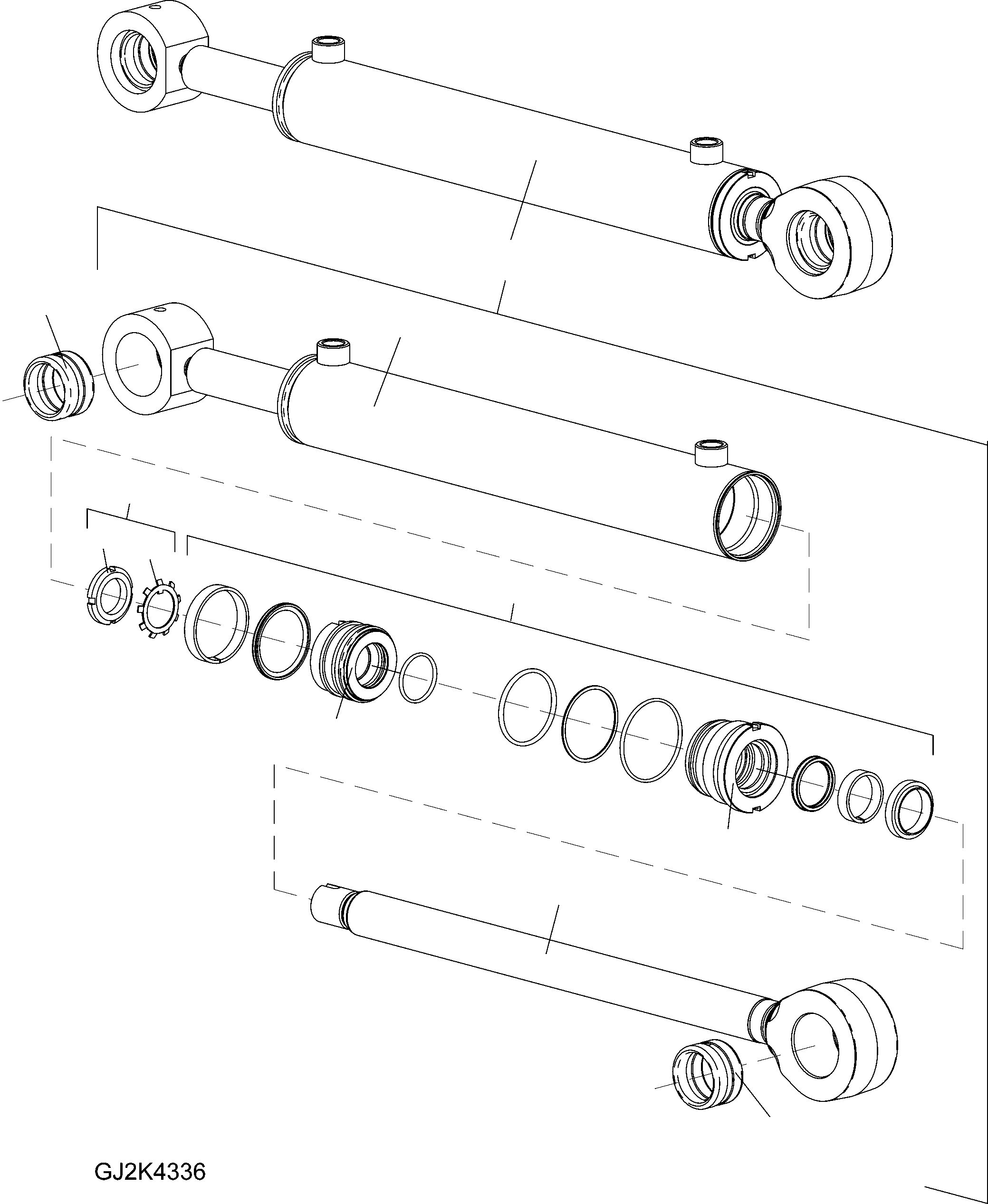 STEERING CYLINDER 42W-63-21021 KOMATSU