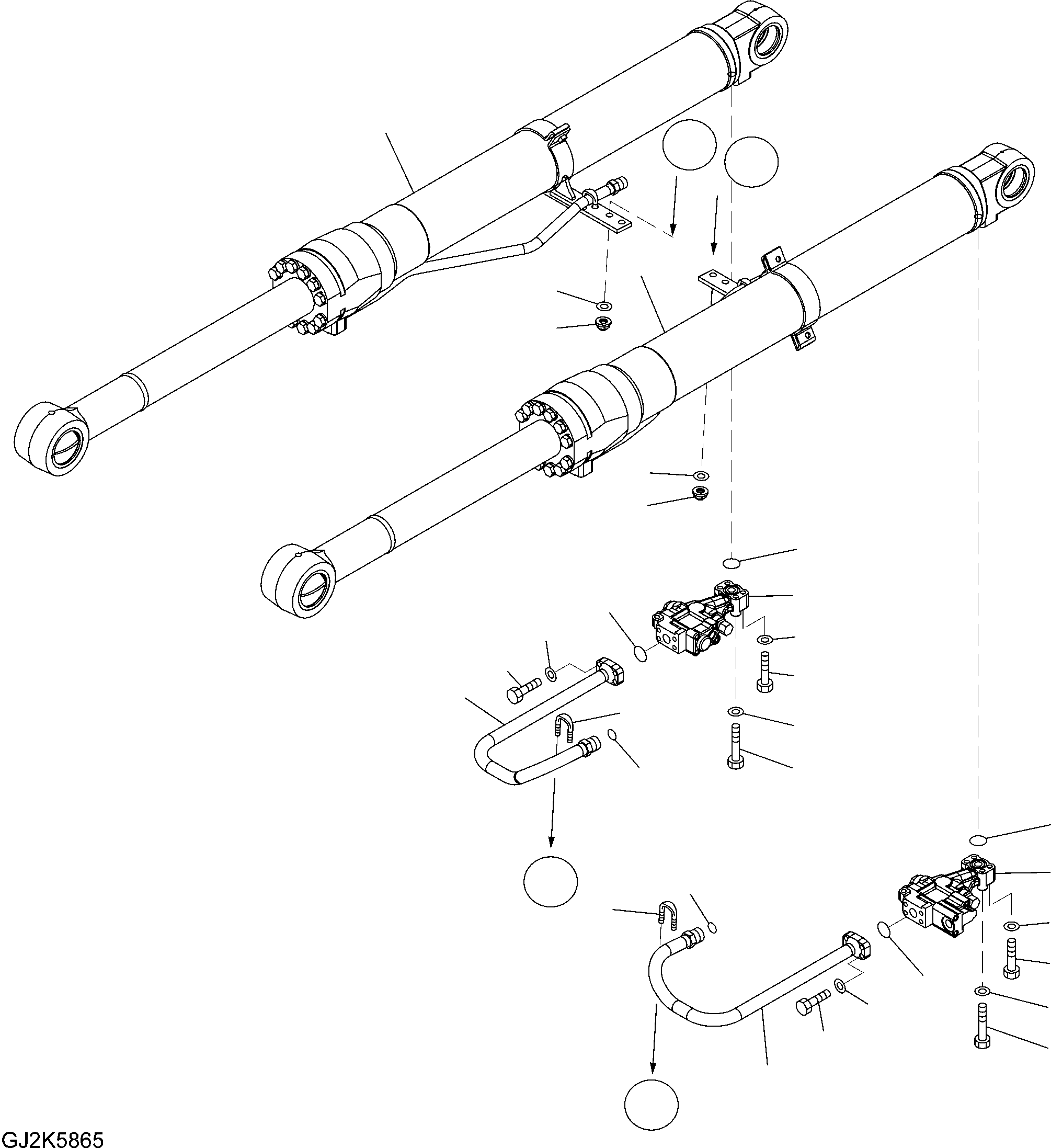 Cylinder Assembly, Boom, L.H. (707-01-XS280) KOMATSU
