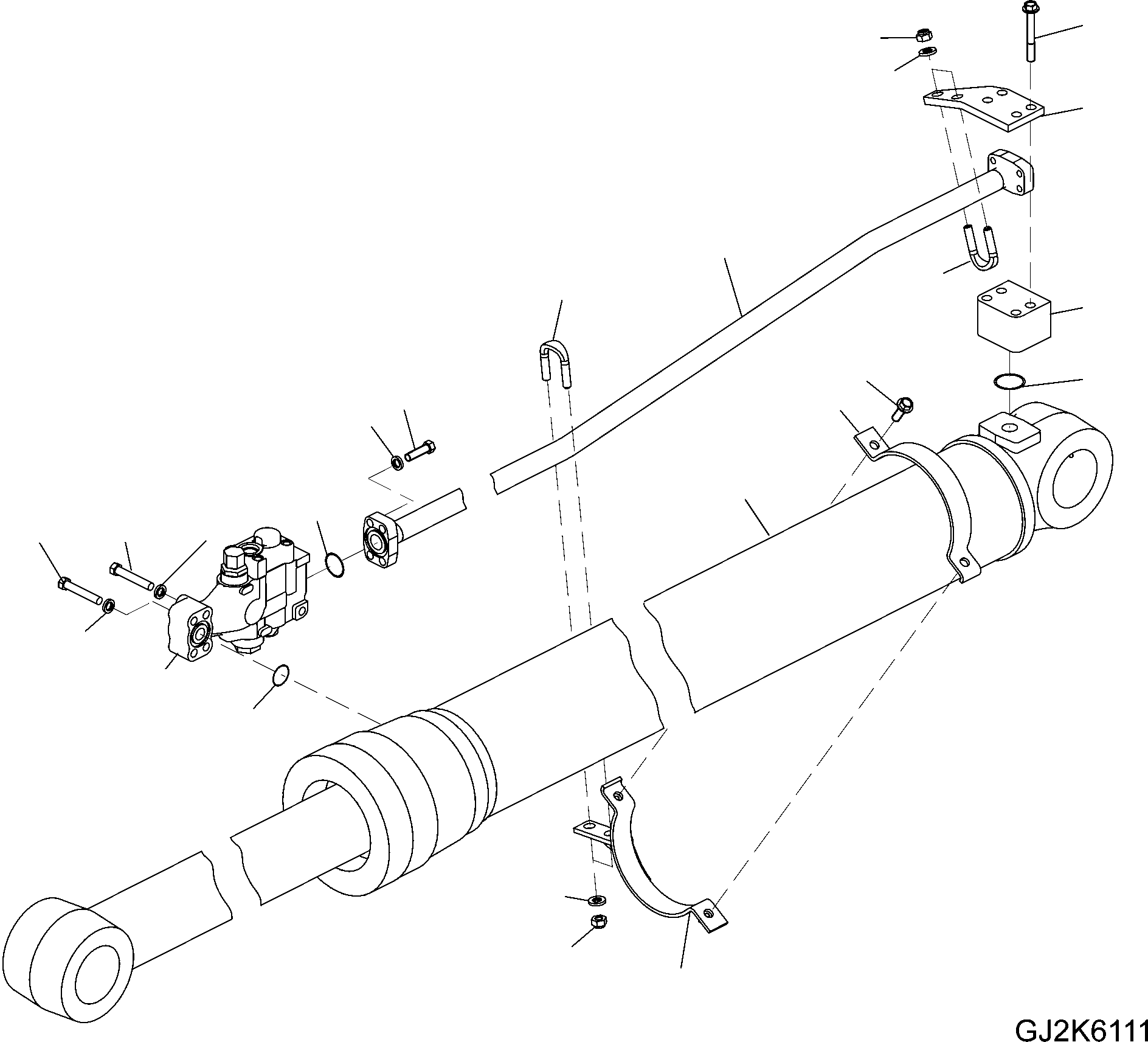 Arm Cylinder Group, (Final Coating) (707-01-XX501) KOMATSU
