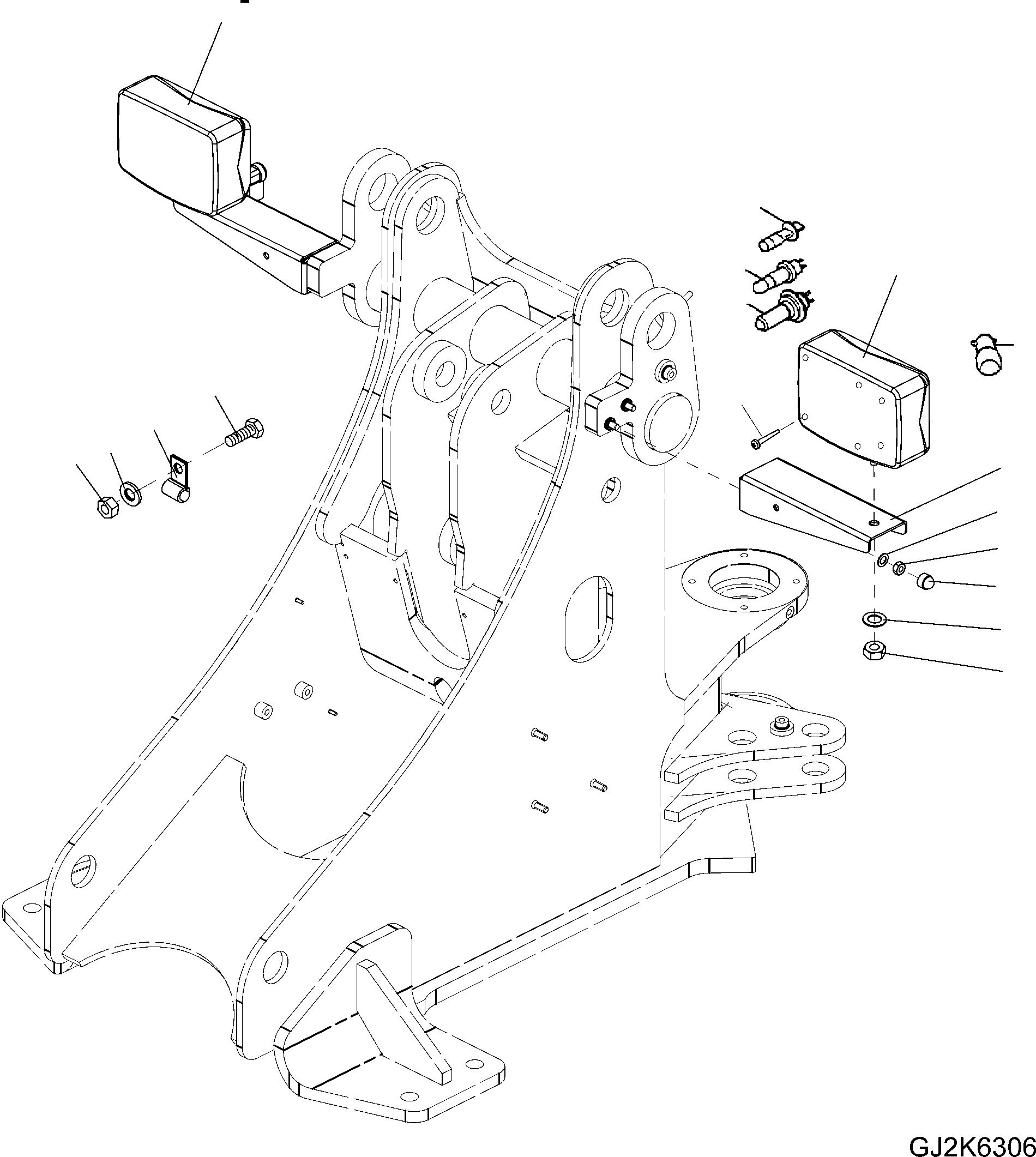 HEADLAMP, 12V, RHS 42W-06-33150 KOMATSU