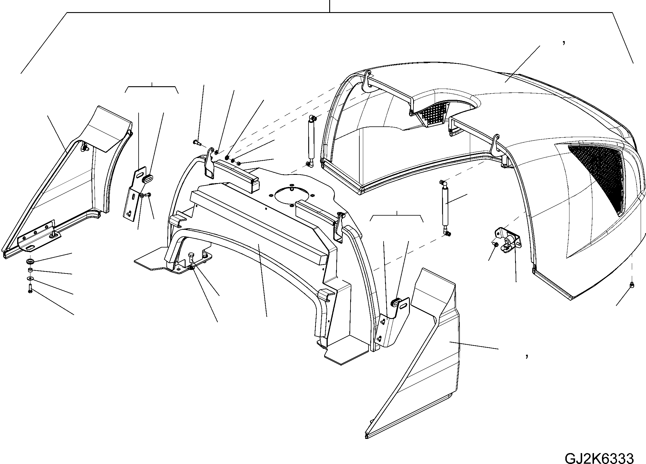 SUPPORT BRACKET, LHS 42T-54-21640 KOMATSU