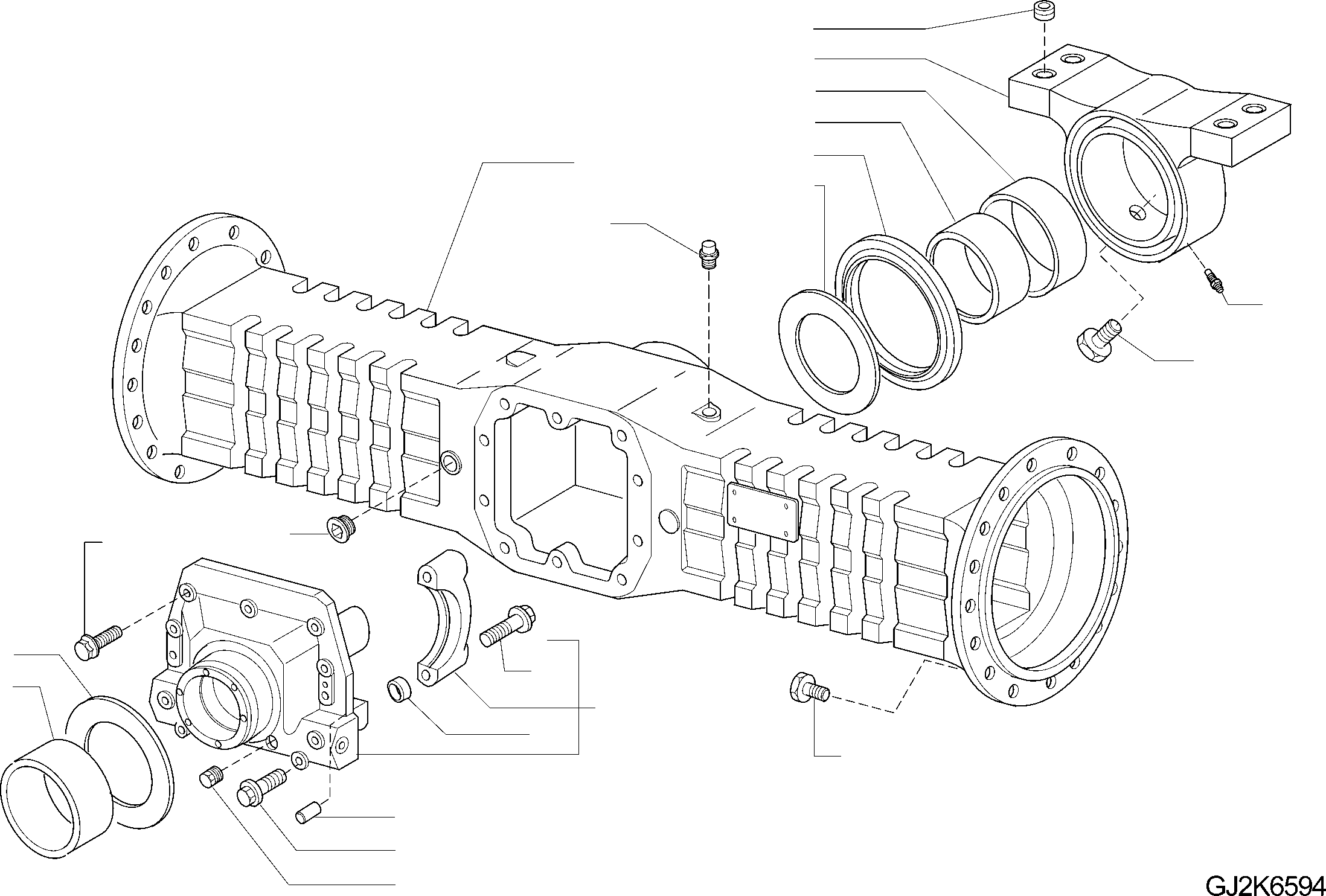 REAR AXLE 42T-23-21140 KOMATSU