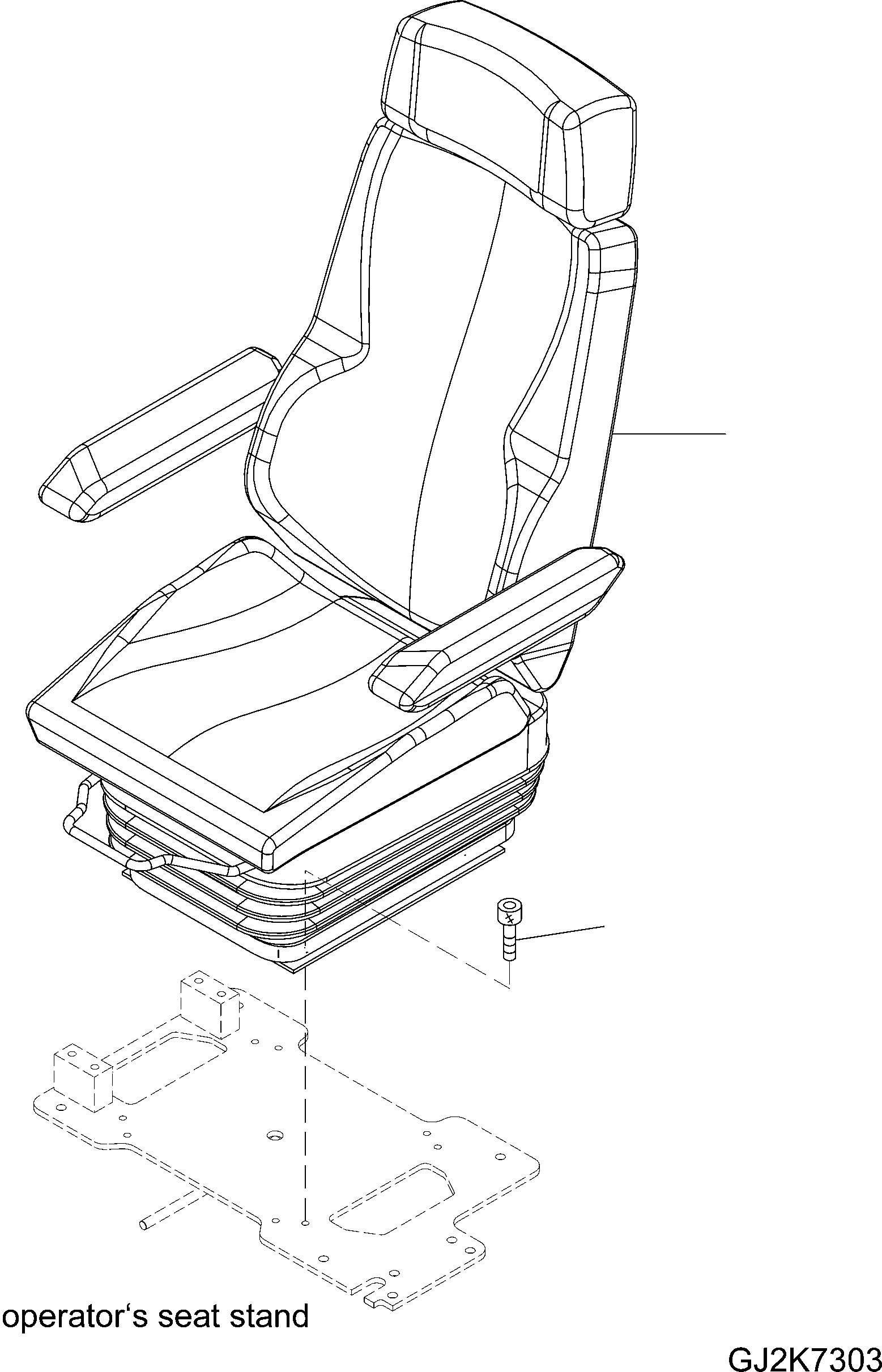 Seat, Mechanical Suspension (20E-57-41151) KOMATSU