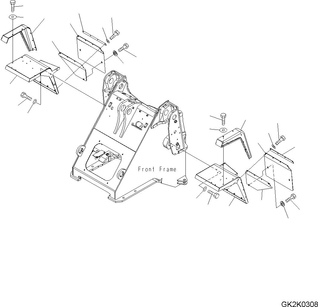 Fender, RHS 419-54-H4G22 KOMATSU