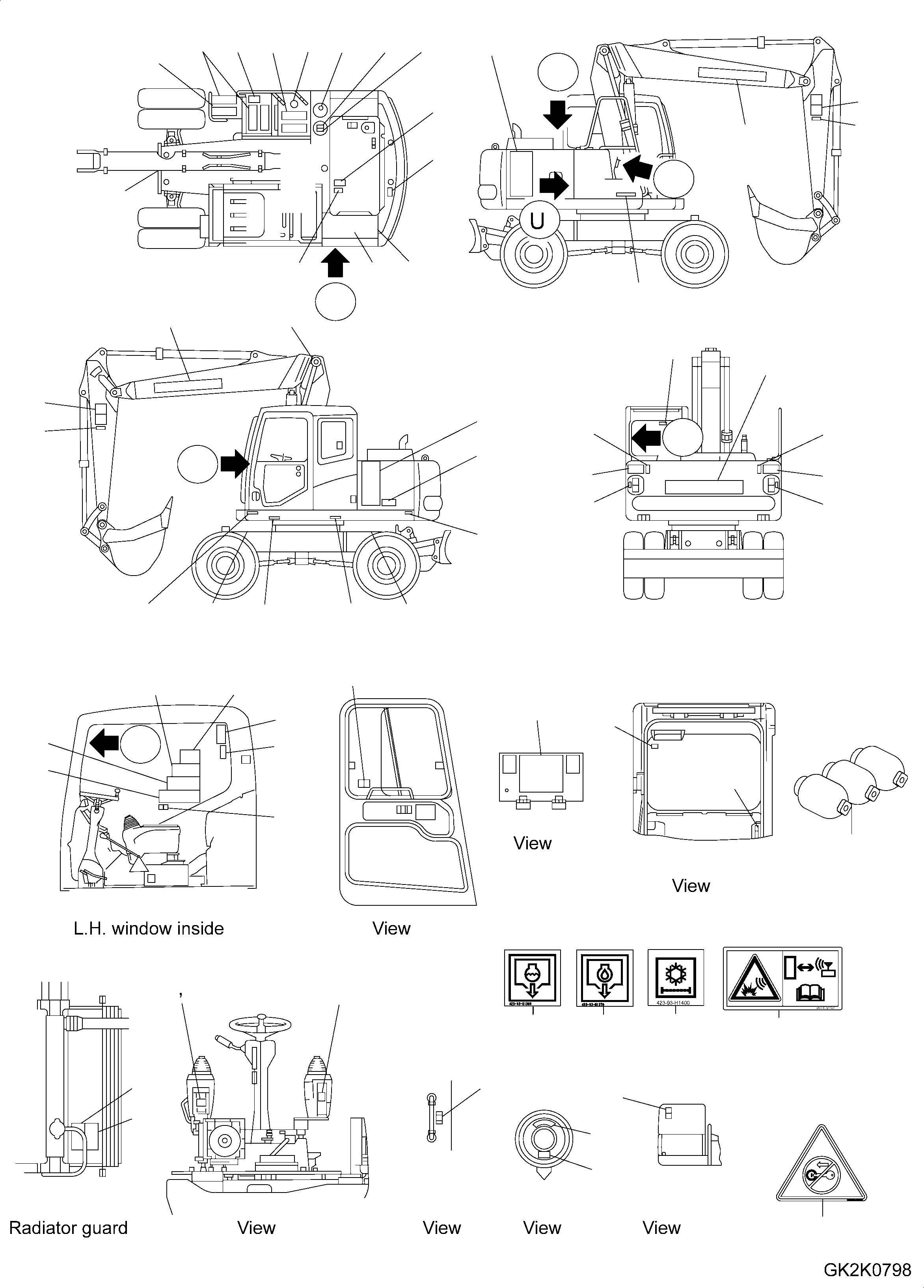 Lubrication Chart PW160-8 20G-00-41220 KOMATSU