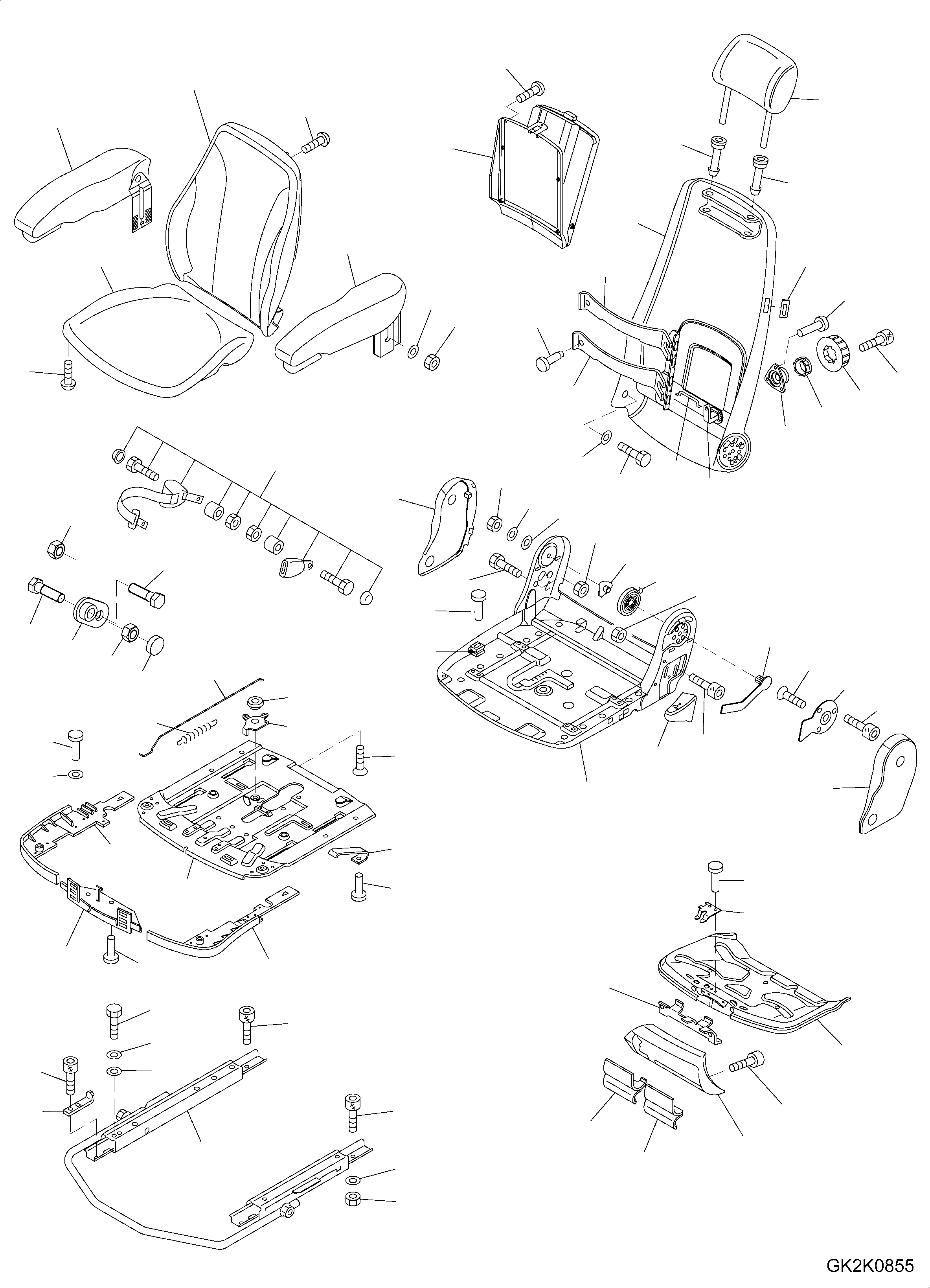 Seat, Mechanical Suspension 20E-57-41151 KOMATSU