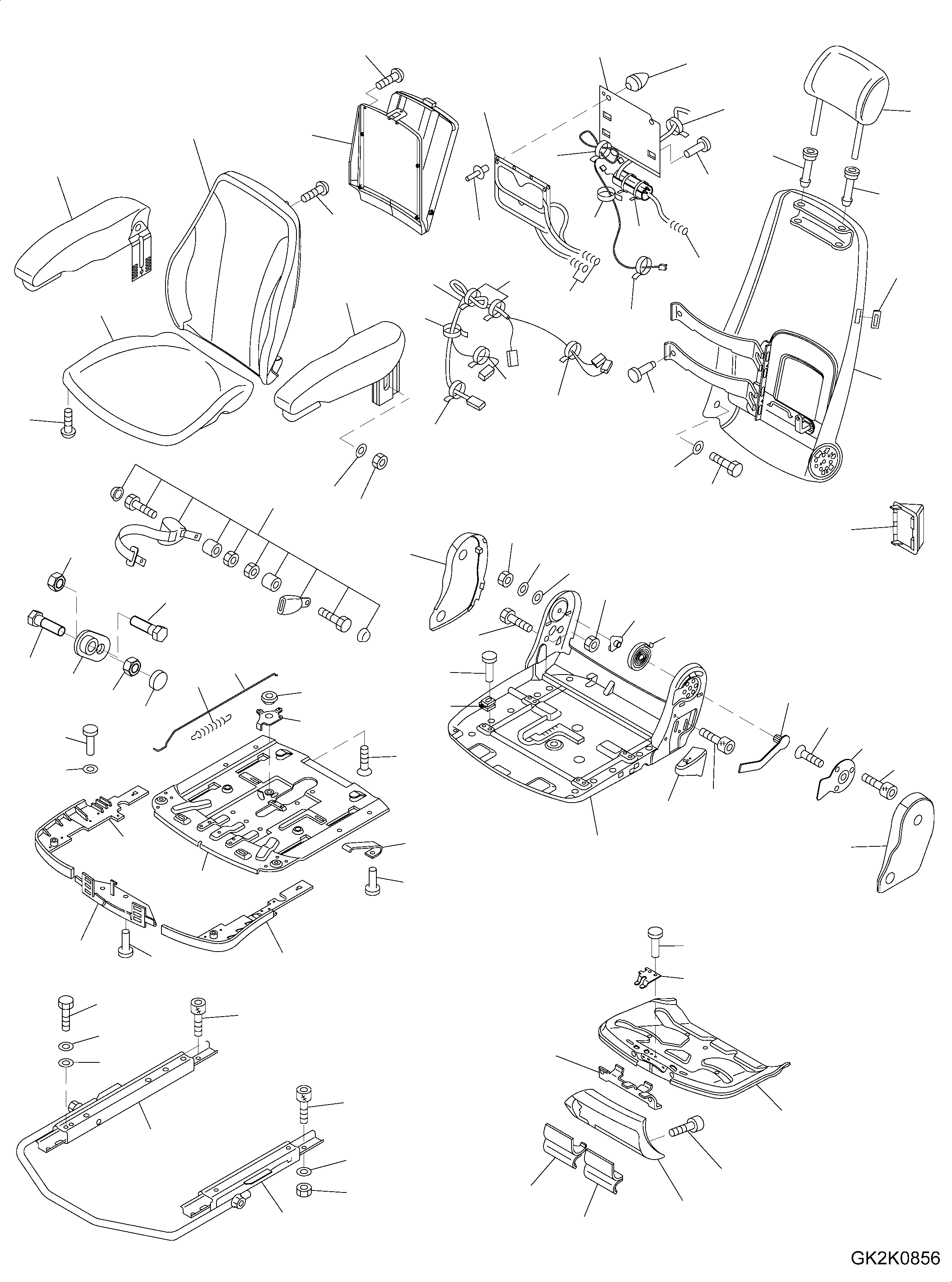 Seat, Air Suspension 20E-57-41131 KOMATSU