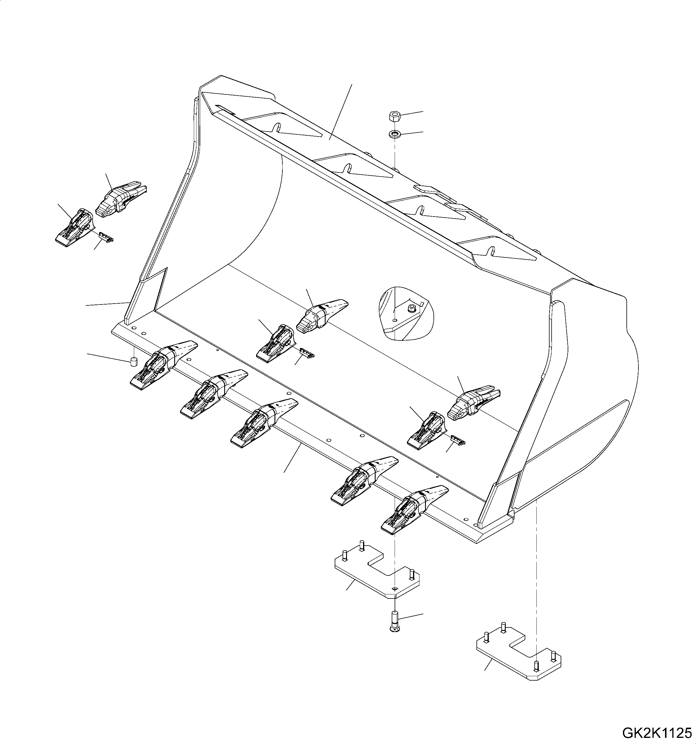 Bucket Assembly 421-73-H2D00 KOMATSU