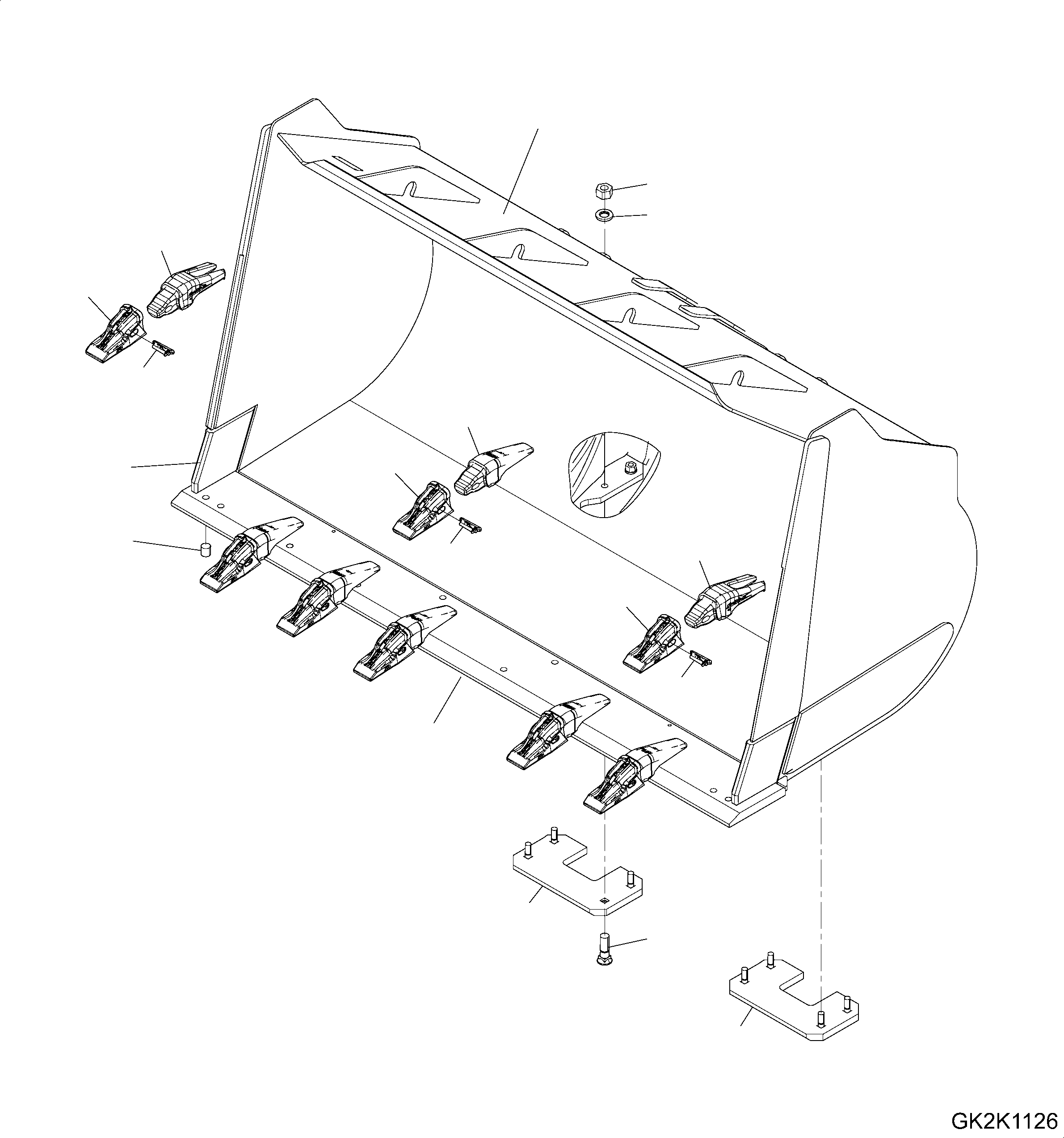 Bucket Assembly 421-73-H2D20 KOMATSU