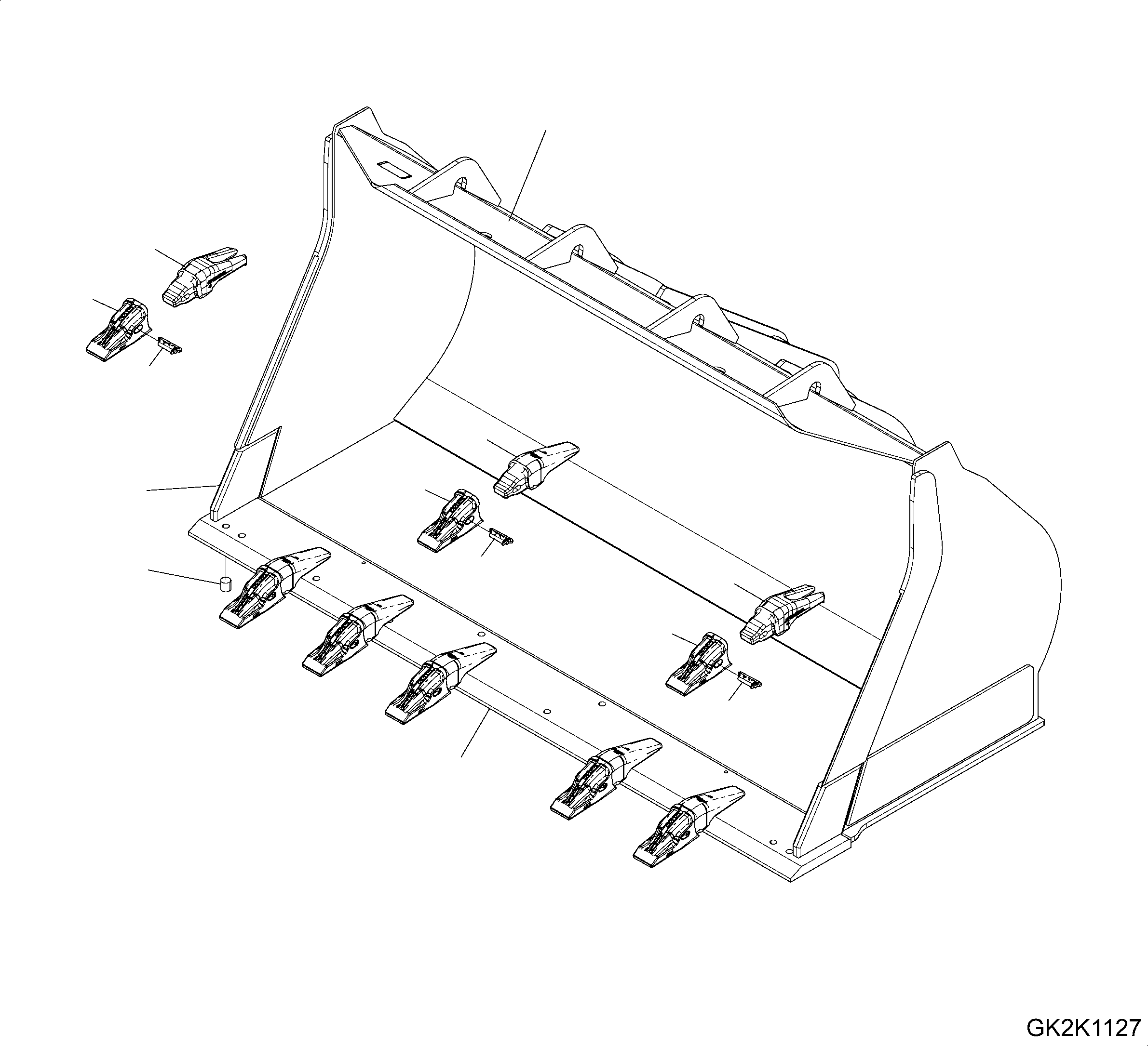 Bucket Assembly 421-73-H2D10 KOMATSU