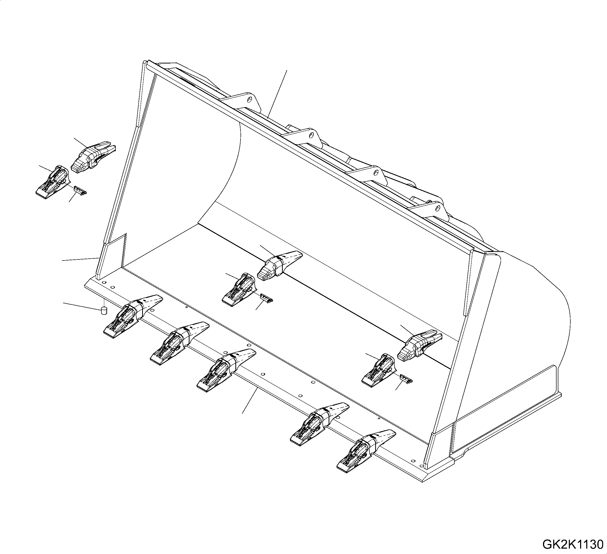 Bucket Assembly 421-73-H2F60 KOMATSU