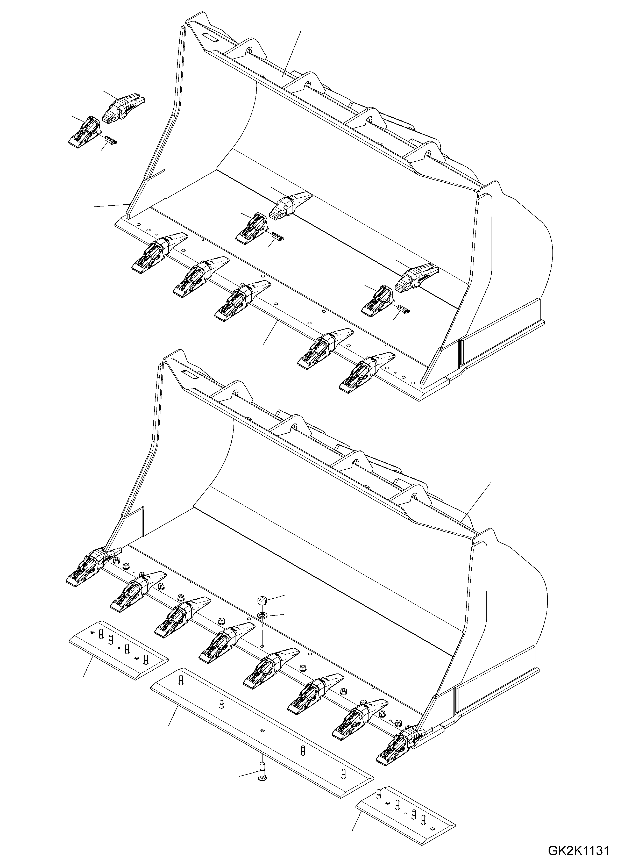 BUCKET ASSEMBLY, 4.5CBM 421-73-H2D30 KOMATSU