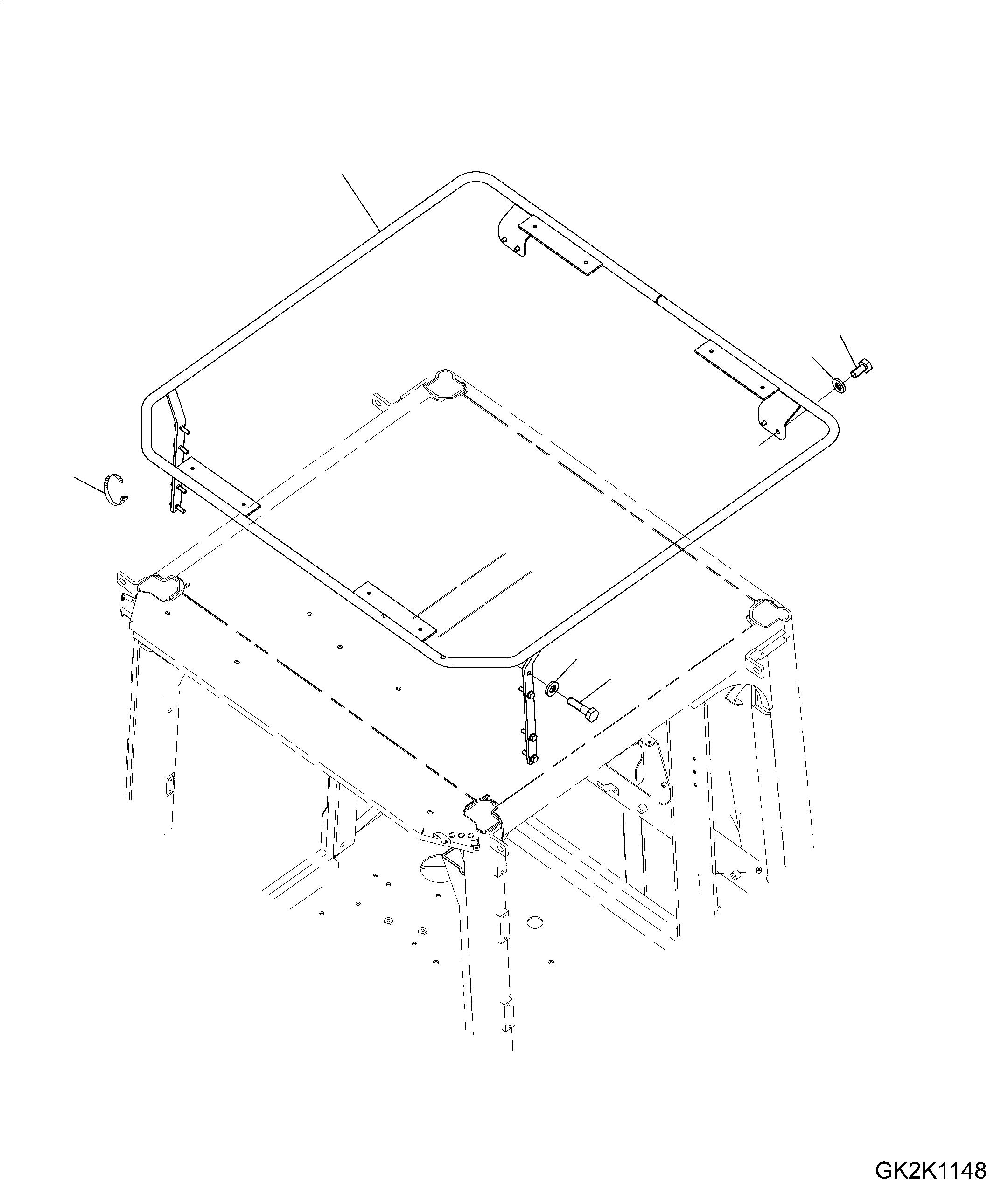 Roof Rail 423-56-H1250 KOMATSU