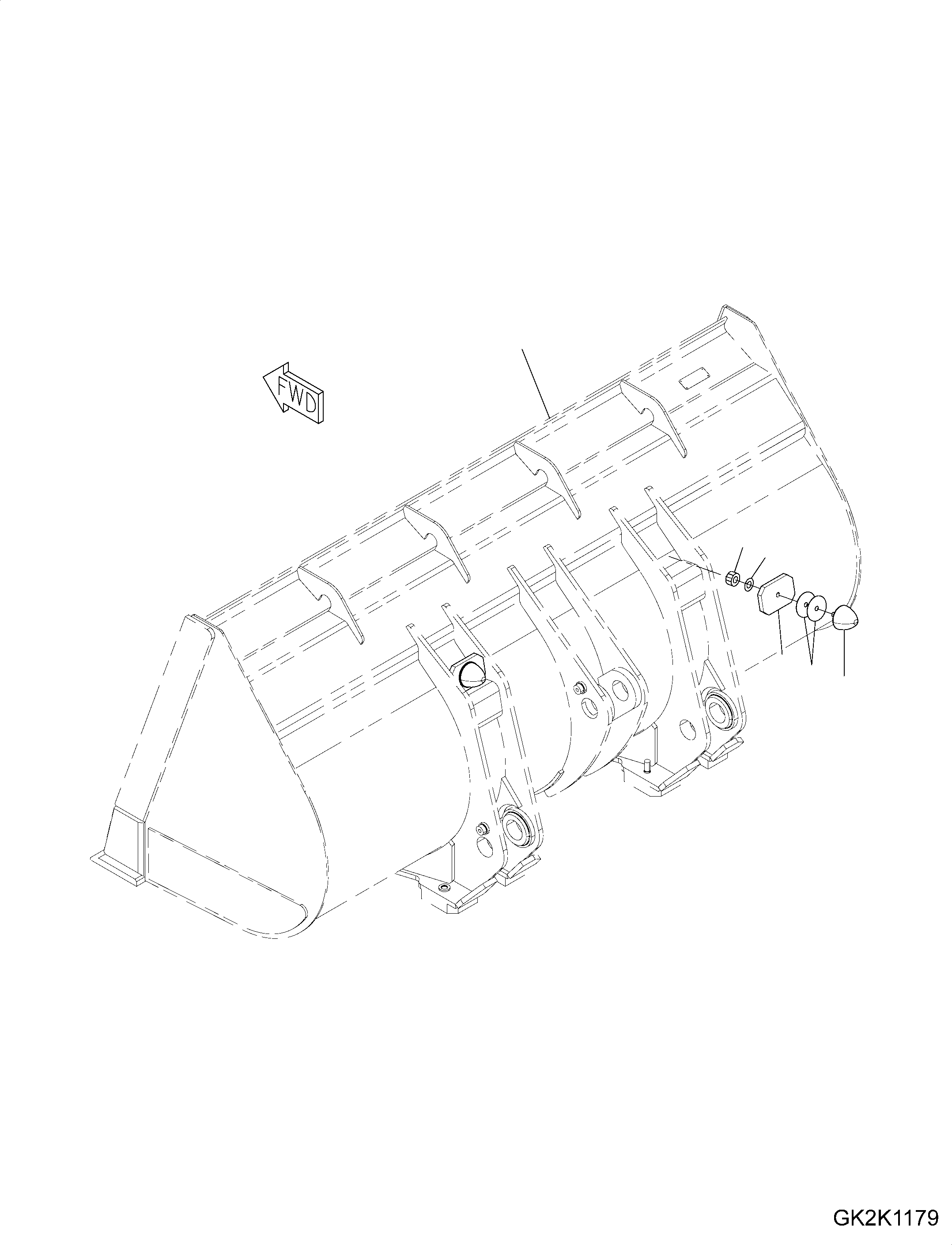 Rubber, Stopper 419-74-H2C60 KOMATSU