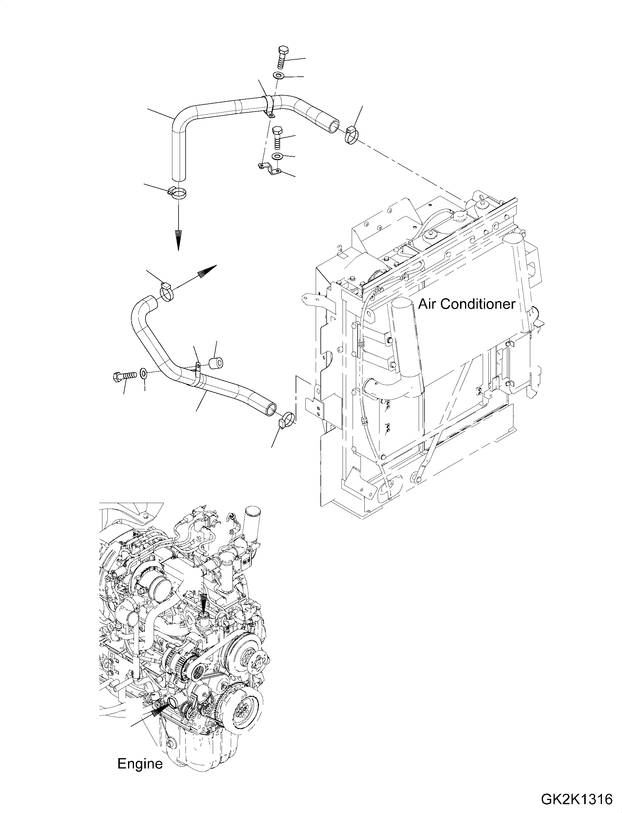 Шланг 20J-03-51550 KOMATSU