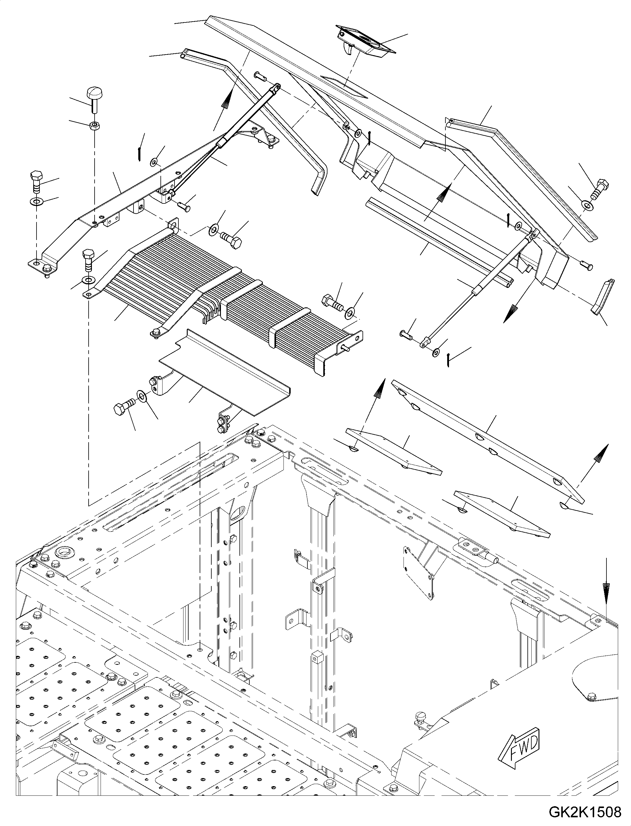 Damper, Gas 20J-54-53331 KOMATSU