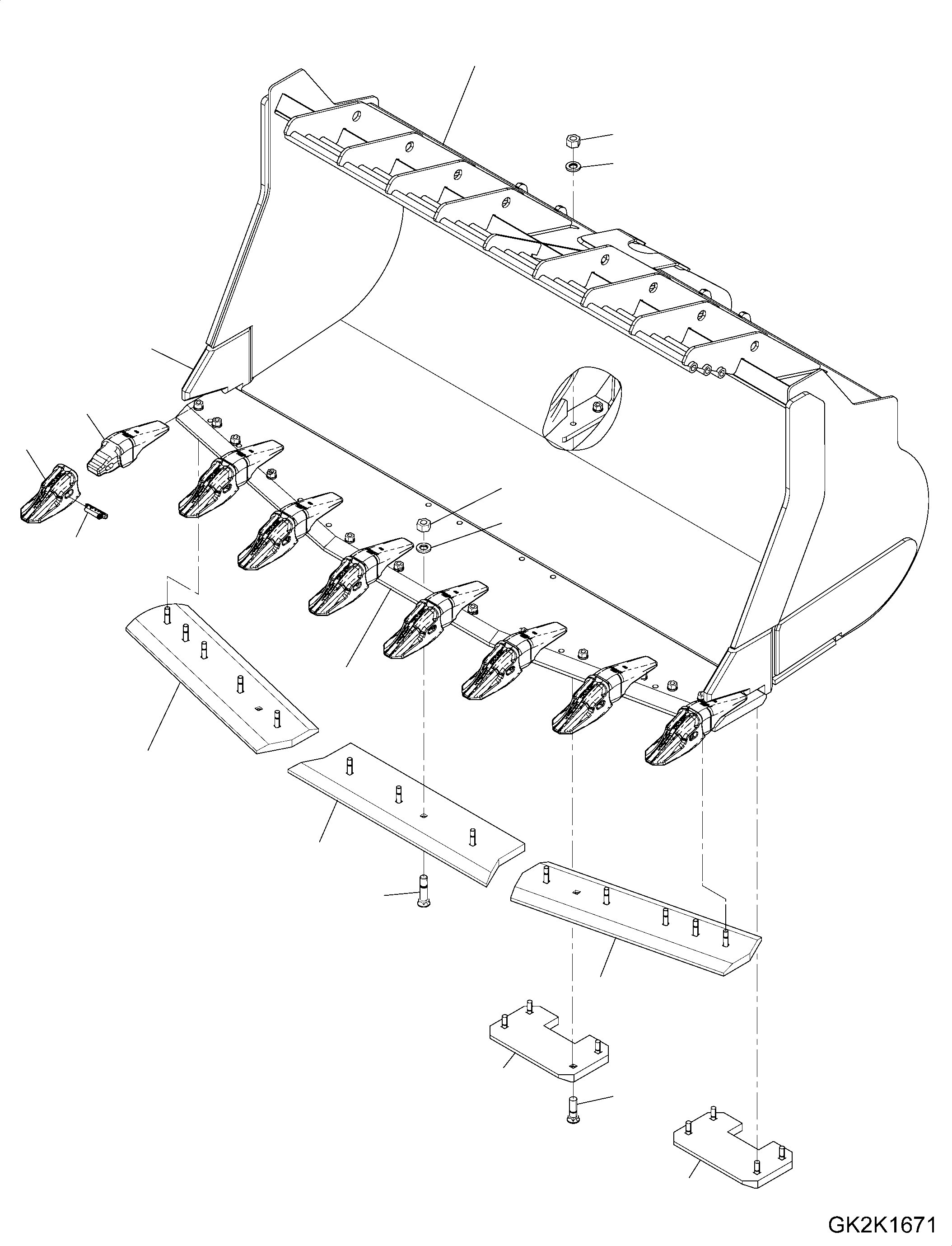 Bucket, 5.2m3 425-72-H2D80 KOMATSU