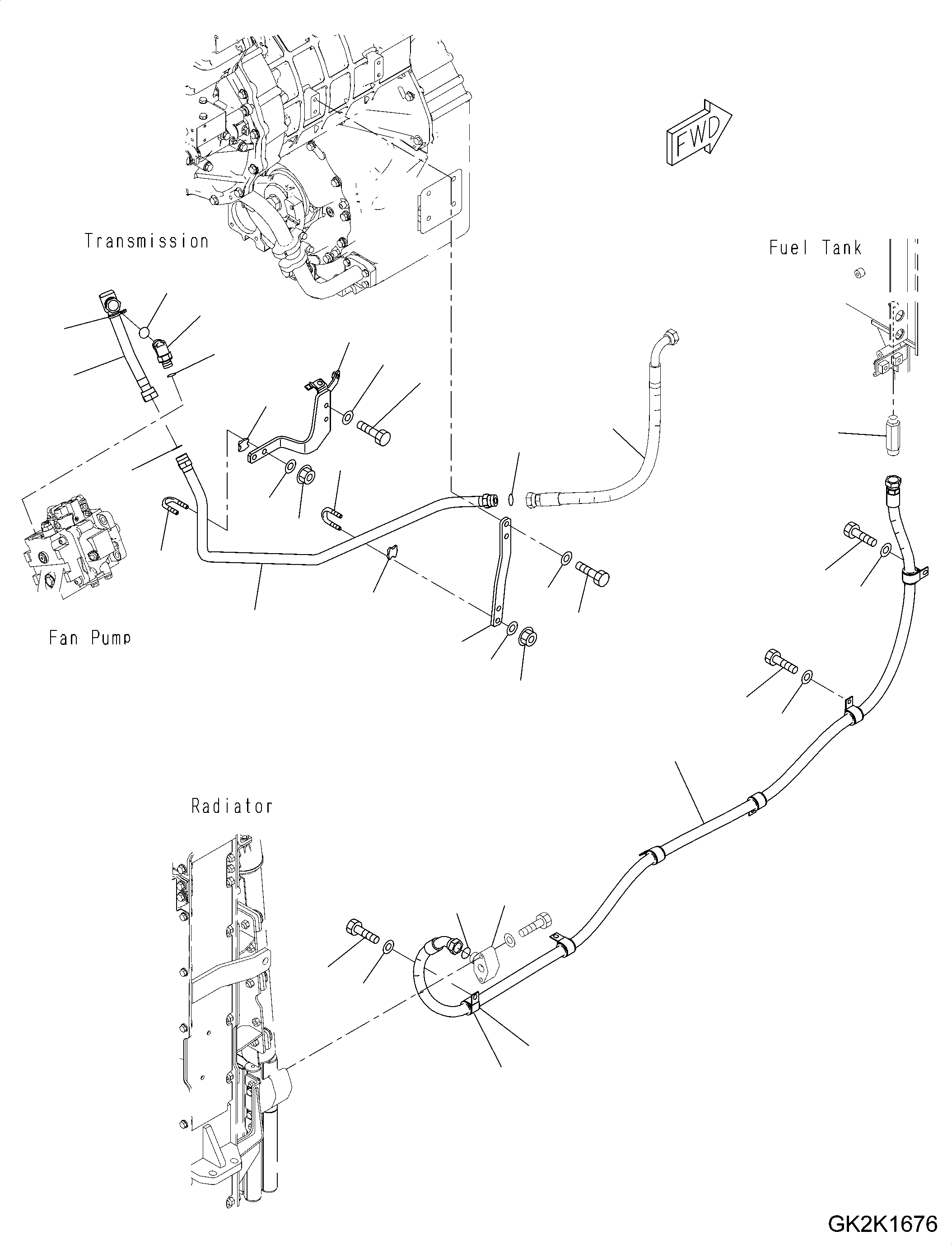 Трубка 425-62-45220 KOMATSU