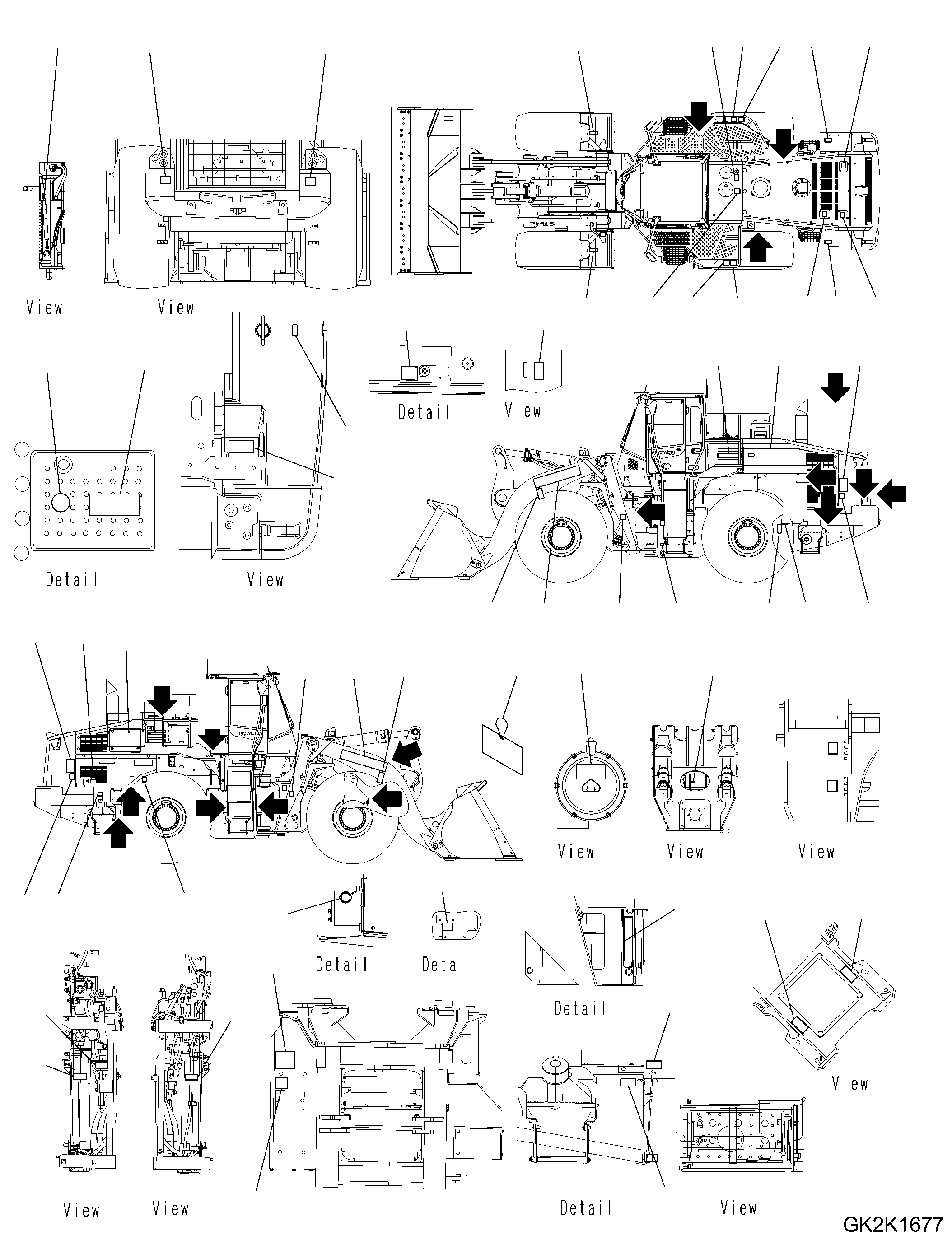 Табличка модели машины 425-93-43110 KOMATSU