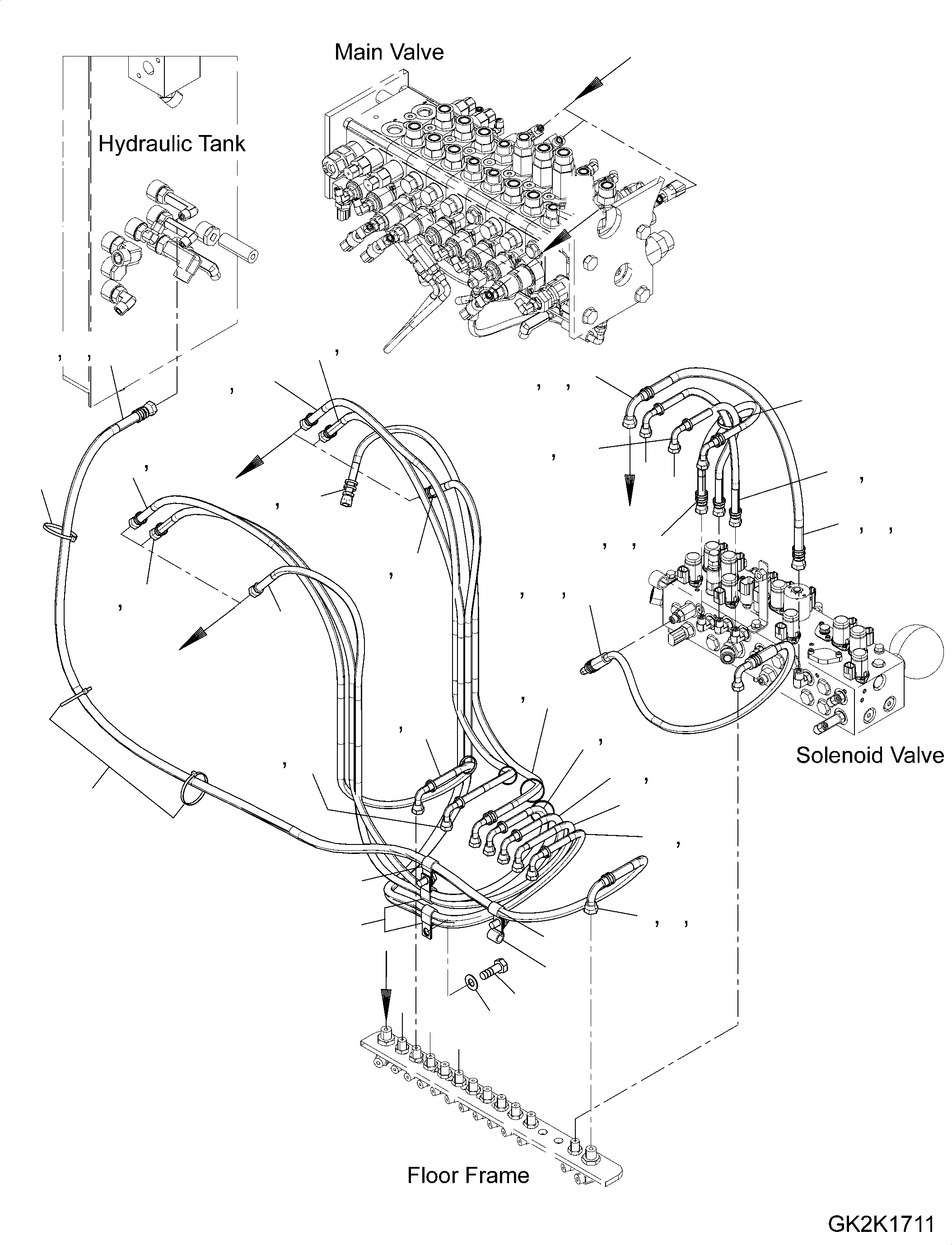 Шланг 20J-62-41110 KOMATSU