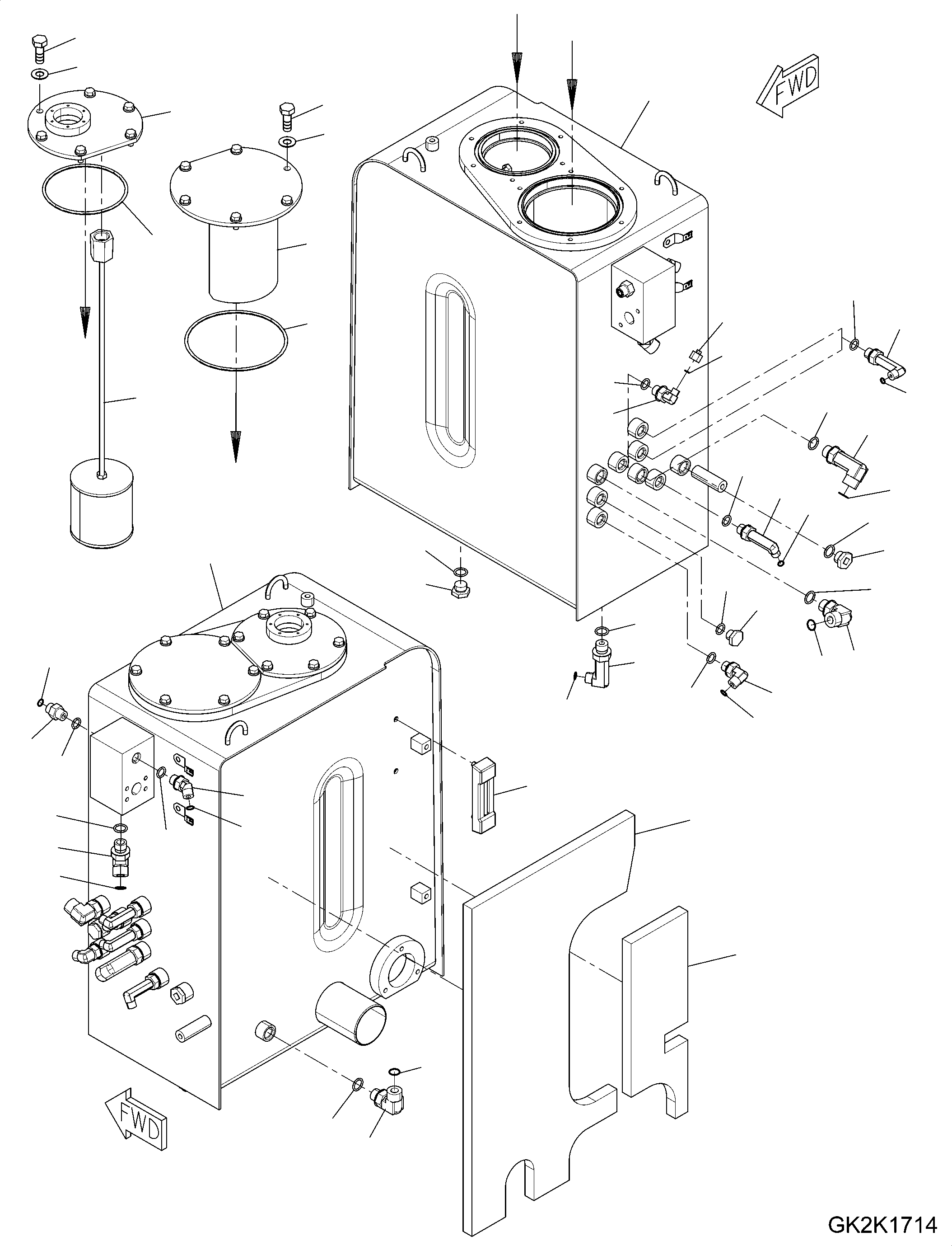 Hydraulic Tank Assembly 20J-60-43210 KOMATSU