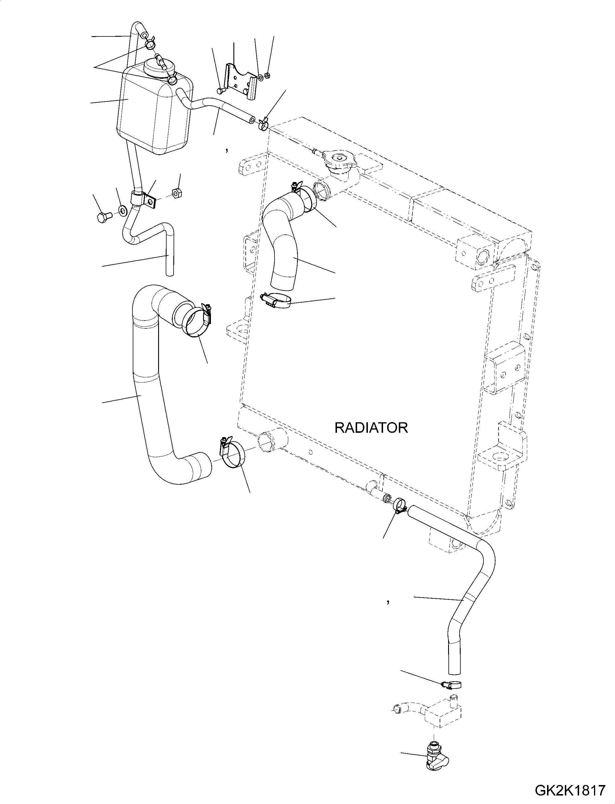 COOLING HOSE 42T-03-32050 KOMATSU