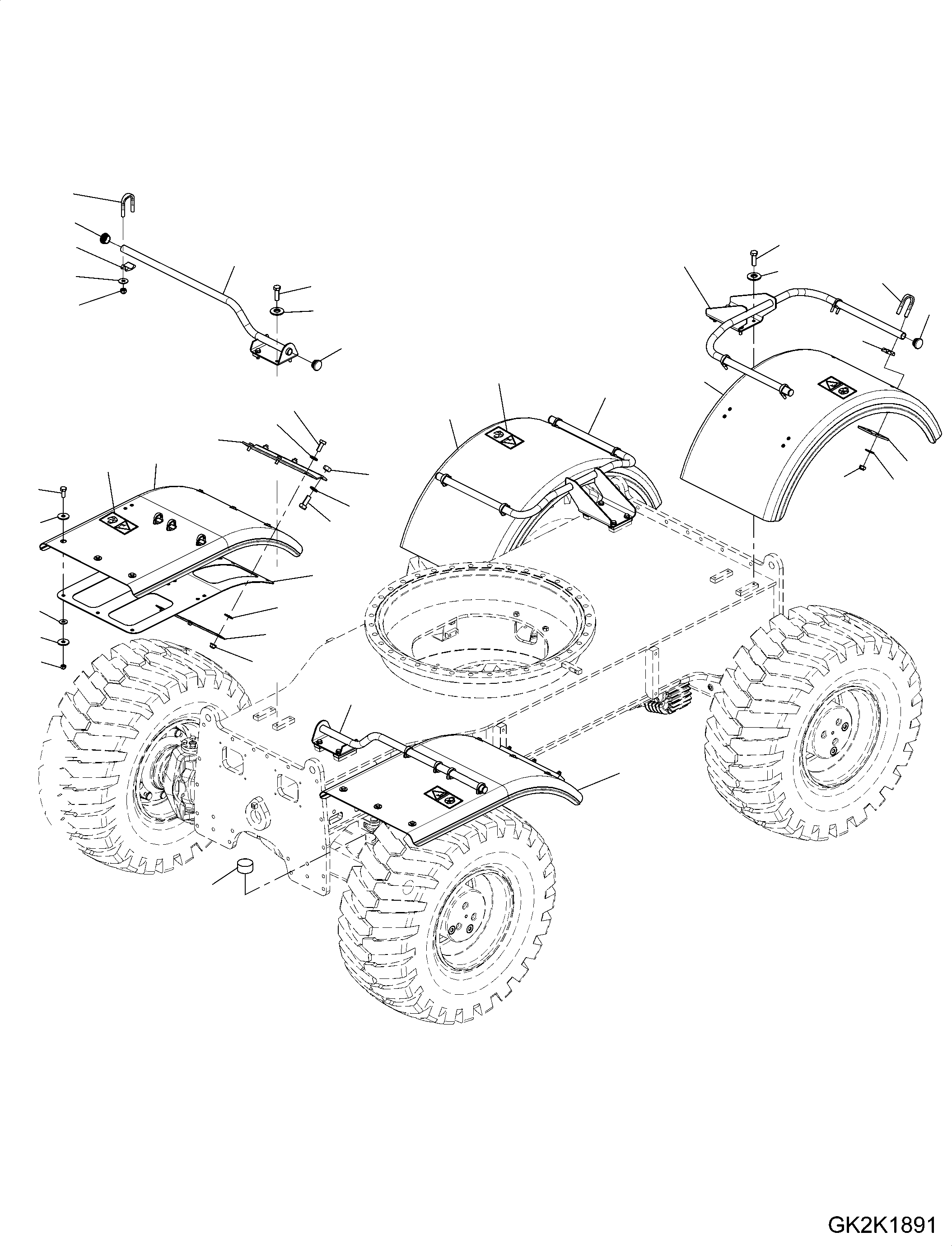 Bracket, Rear, L.H. 20K-47-41310 KOMATSU