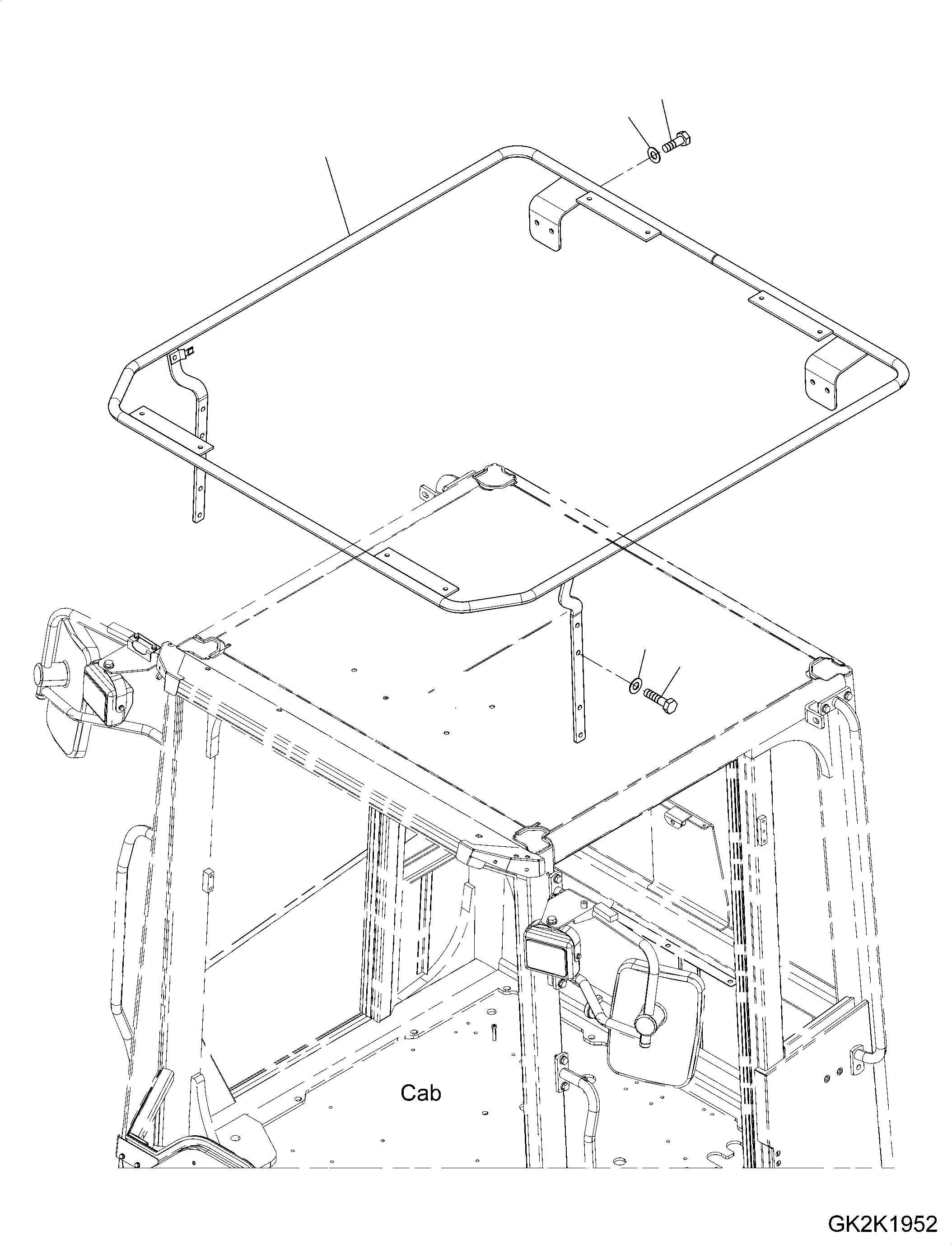 Roof Rail 418-56-H2102 KOMATSU